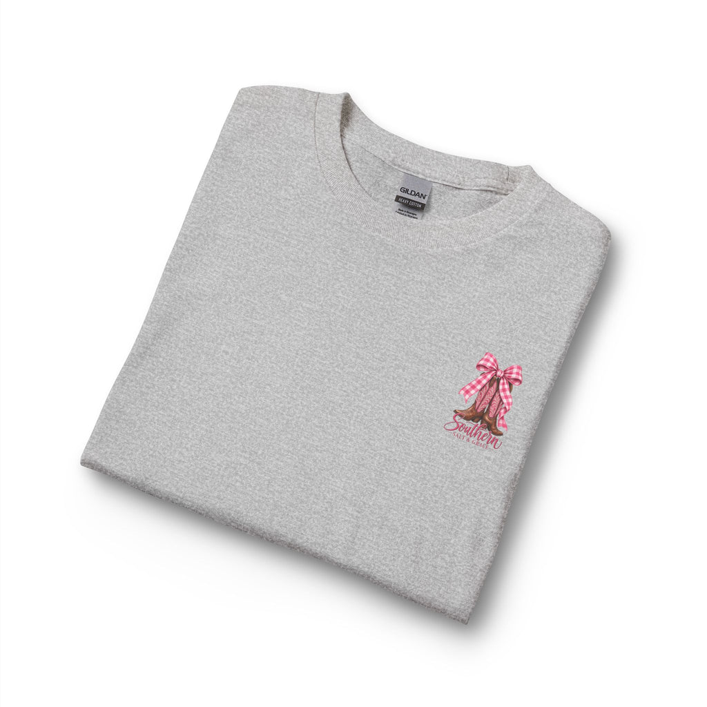 Boots Season Y'all Long Sleeve Tee — Pink Cowgirl Western Shirt