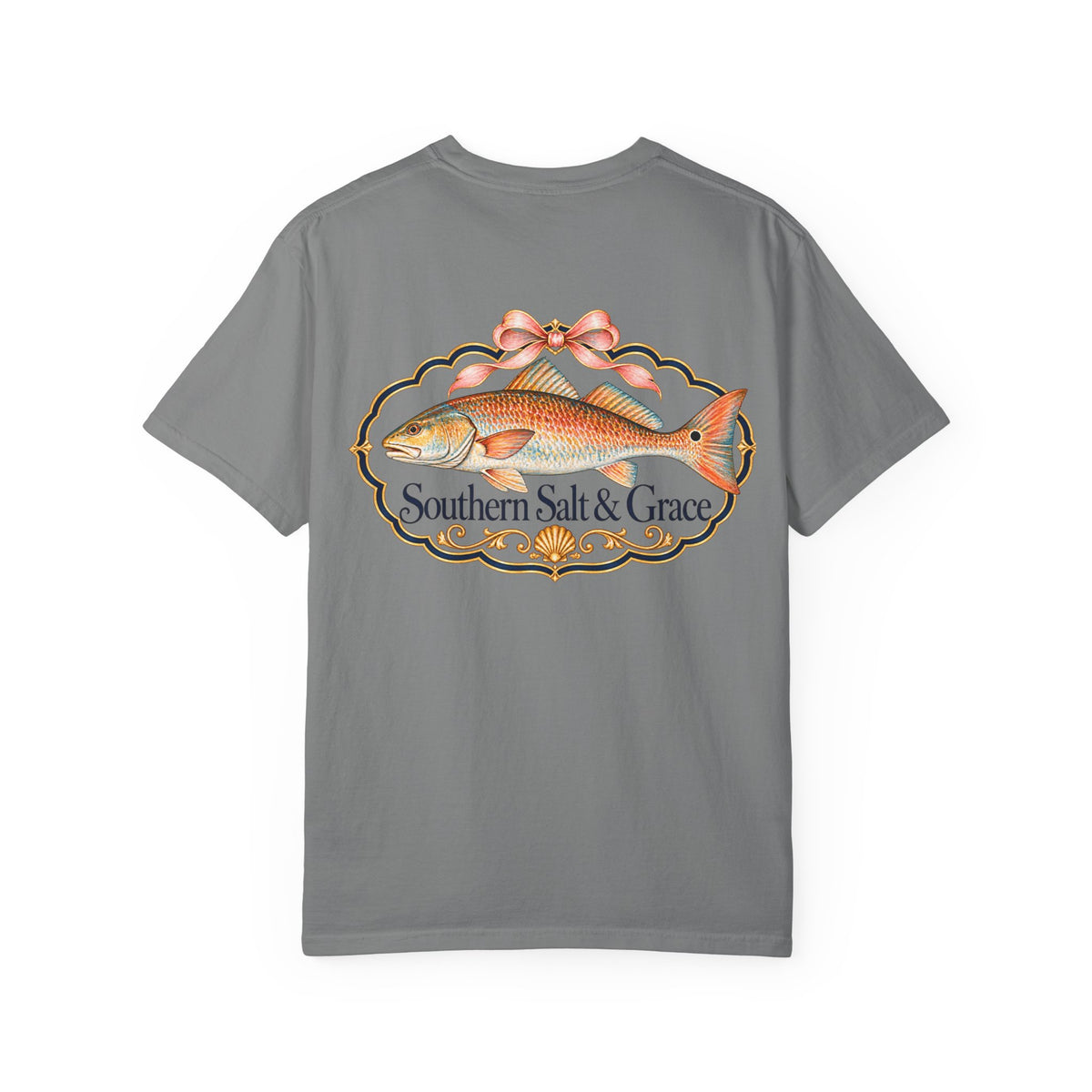 Southern Salt & Grace T-Shirt — Coastal Redfish Graphic Tee