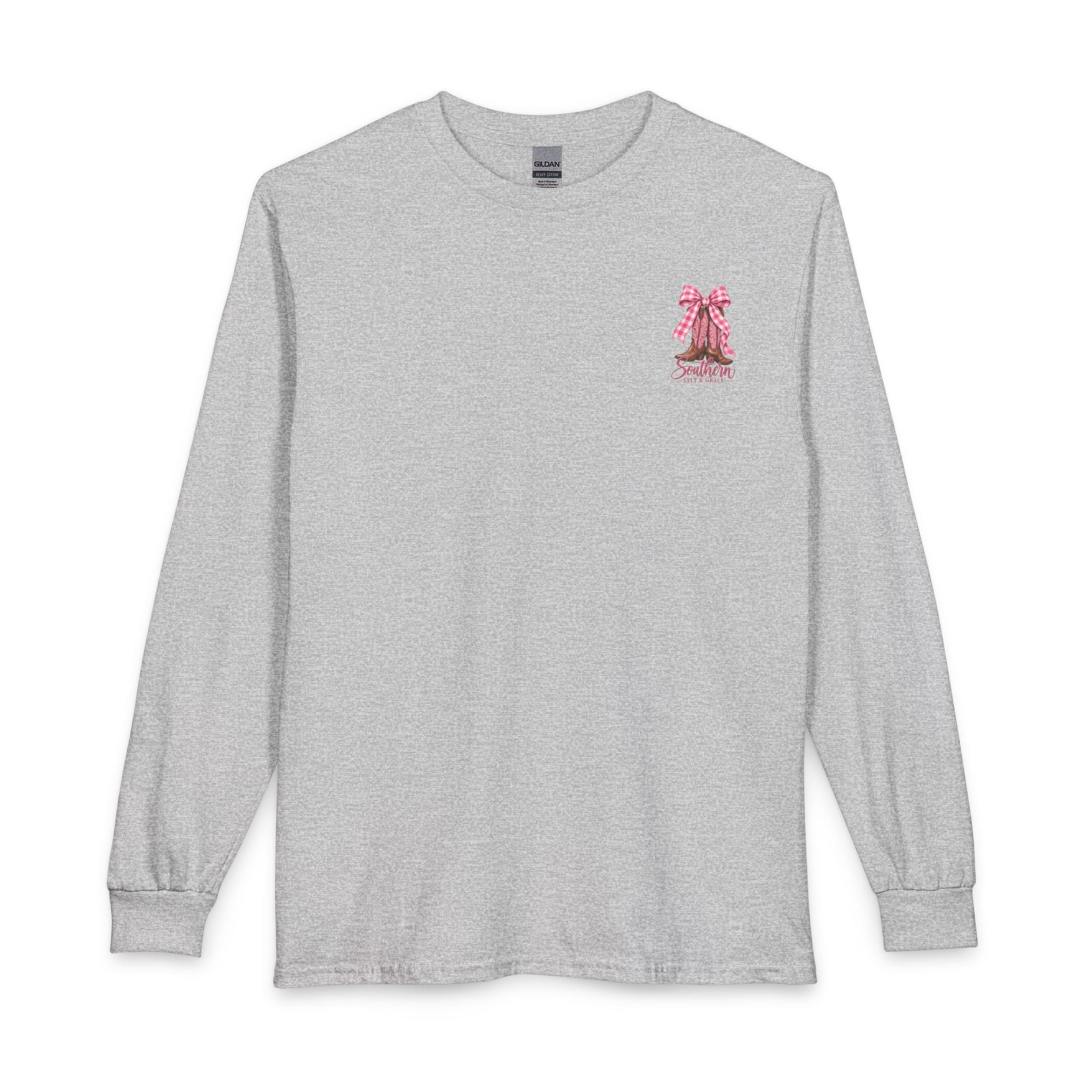 Boots Season Y'all Long Sleeve Tee — Pink Cowgirl Western Shirt