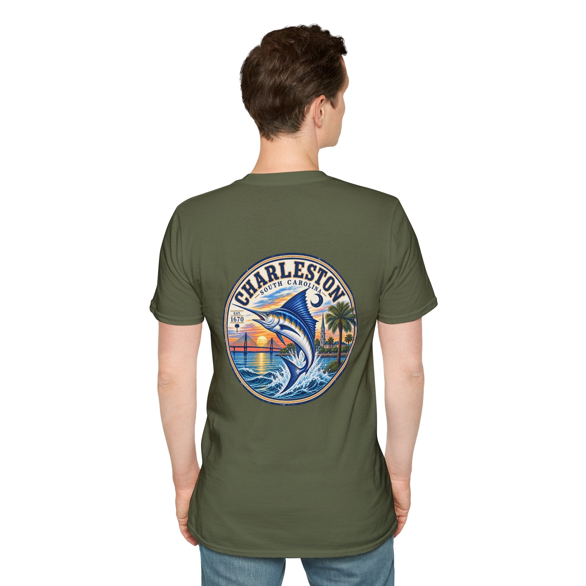 Marlin Coastal T-Shirt — Charleston Beach Vibes