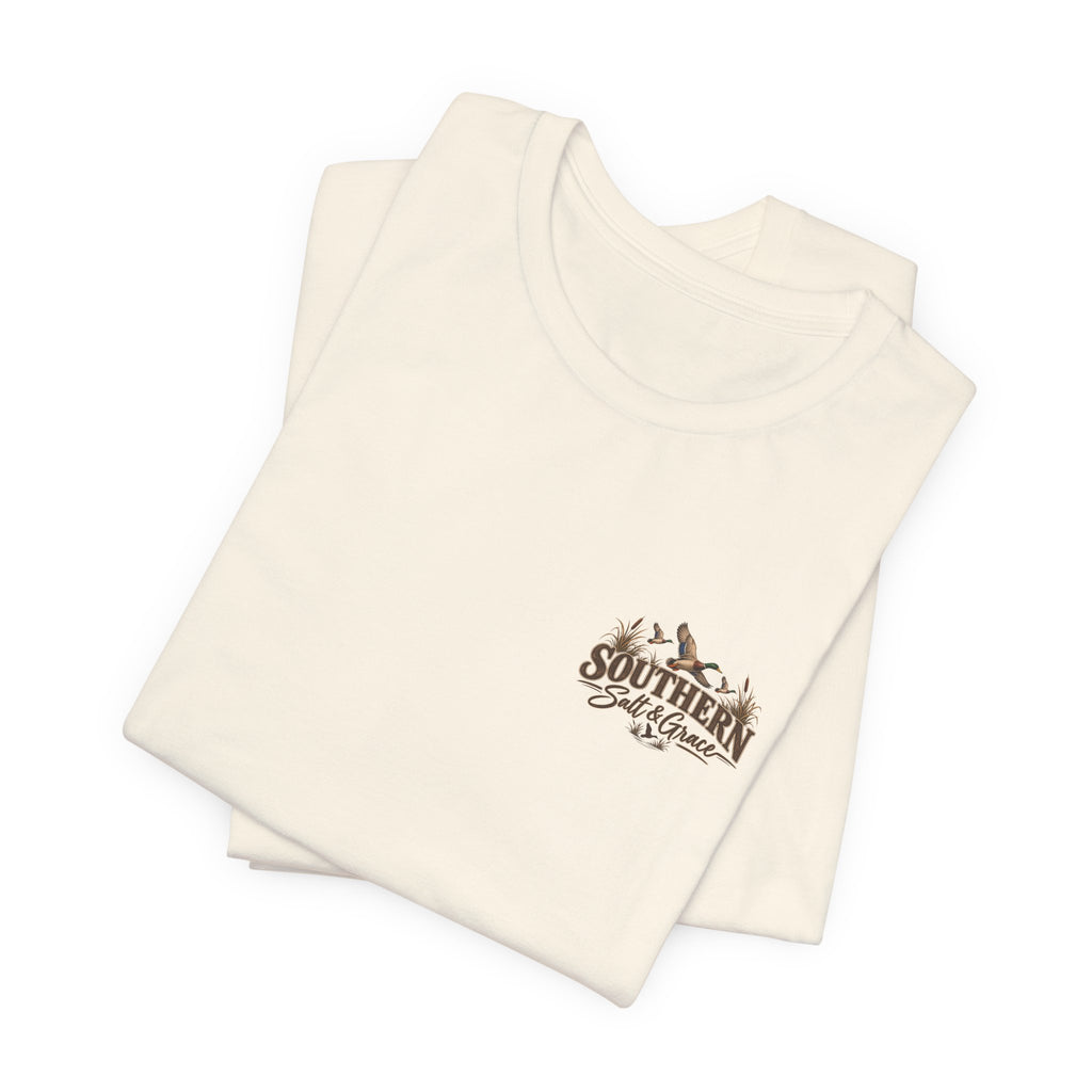 Marsh mornings yellow lab short sleeve