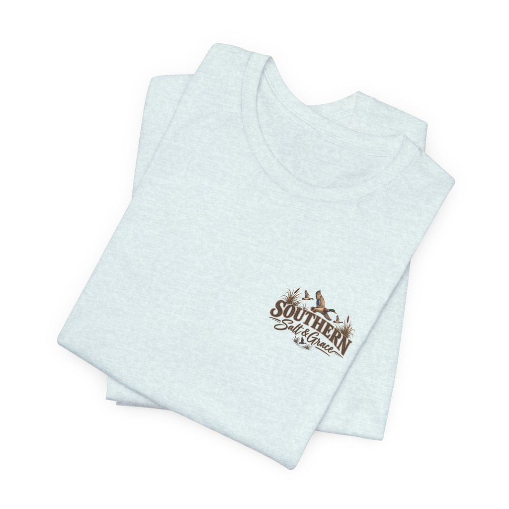 Marsh mornings yellow lab short sleeve