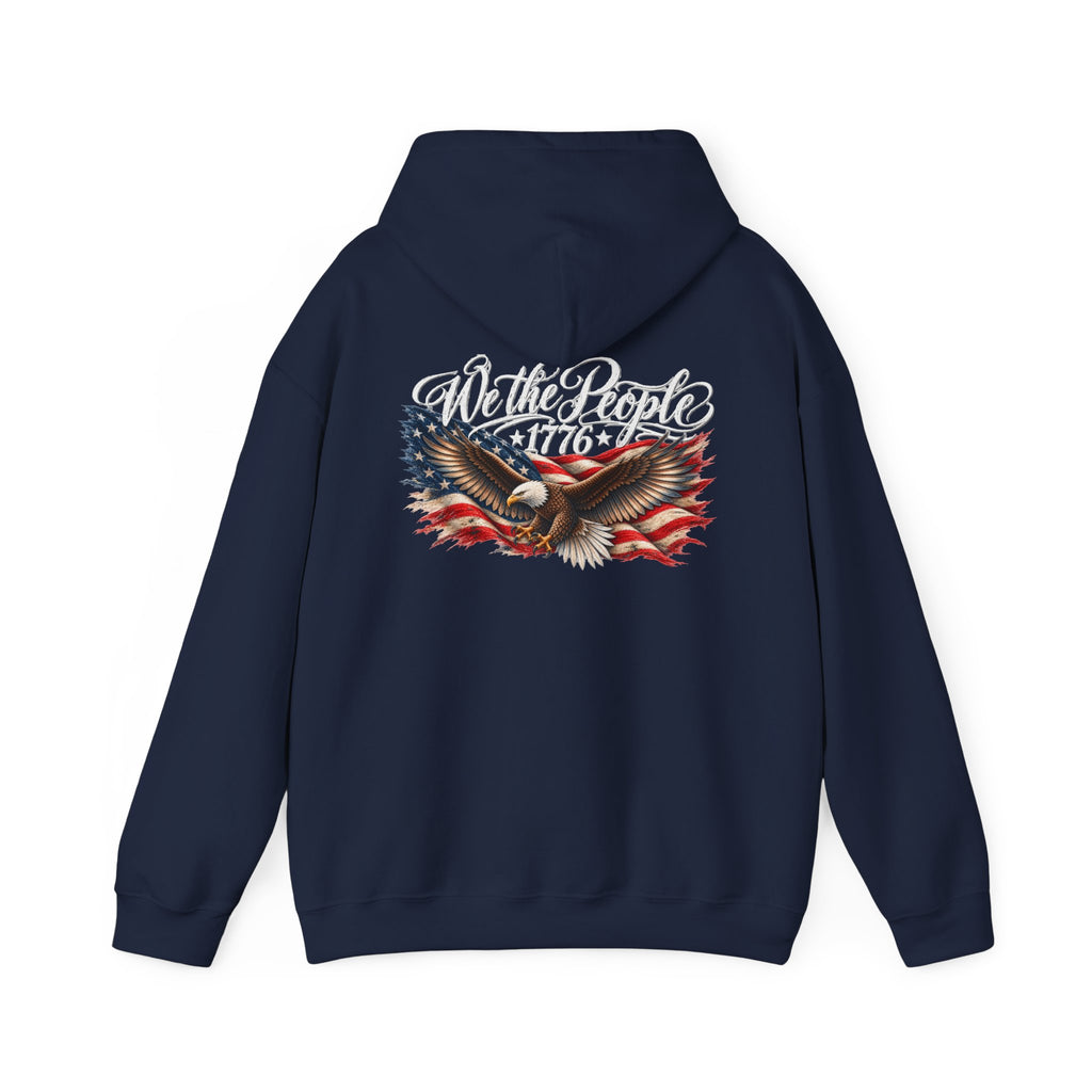 We The People 1776 Eagle Hoodie — Patriotic American Flag Hoodie