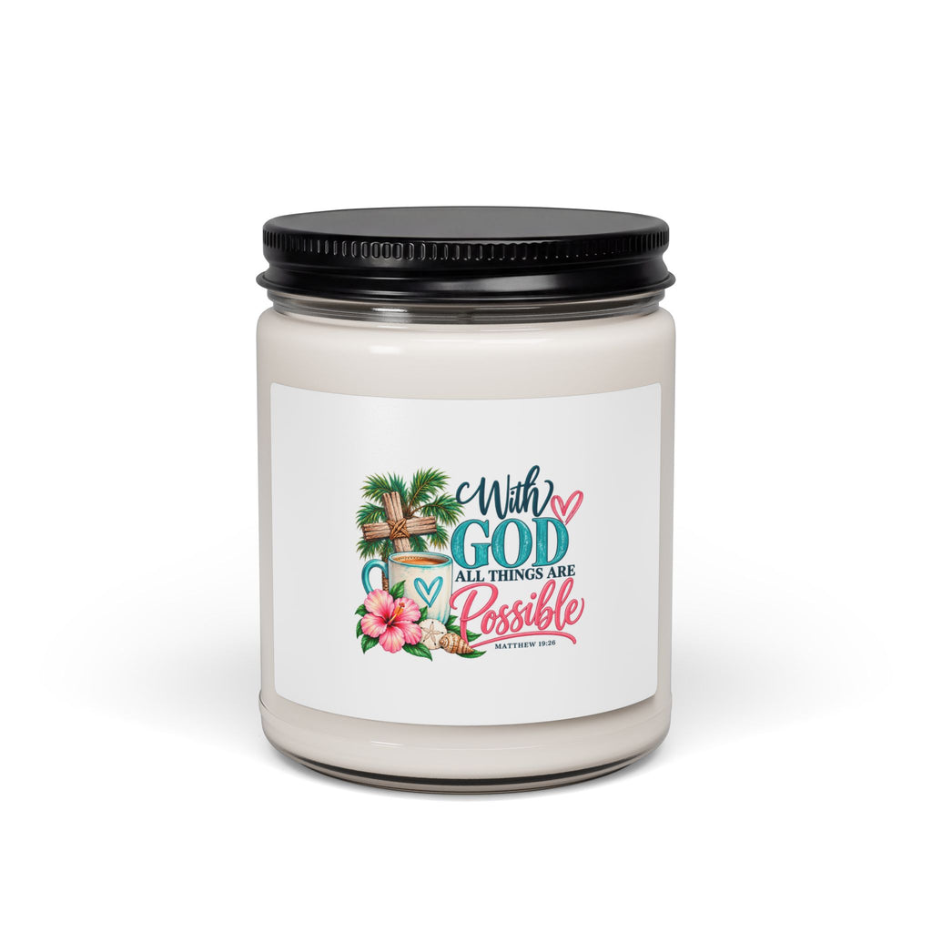 With God All Things Are Possible — 9oz Scented Soy Candle