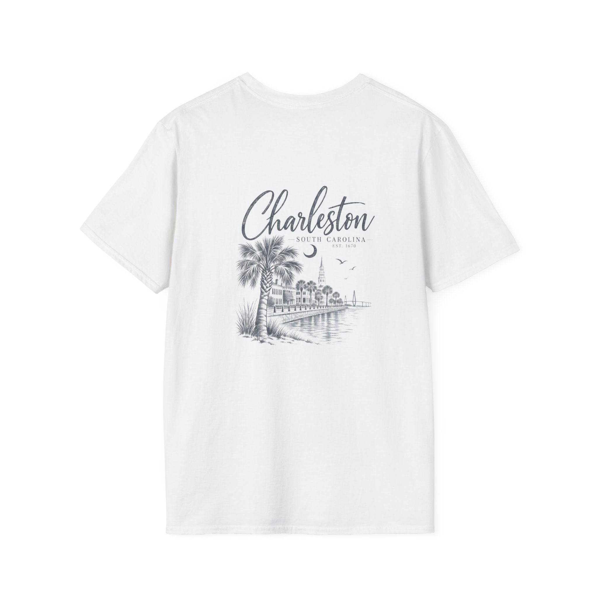 Palm Moon T-Shirt — 'Sunlit' Minimal Beach Palm Graphic Tee