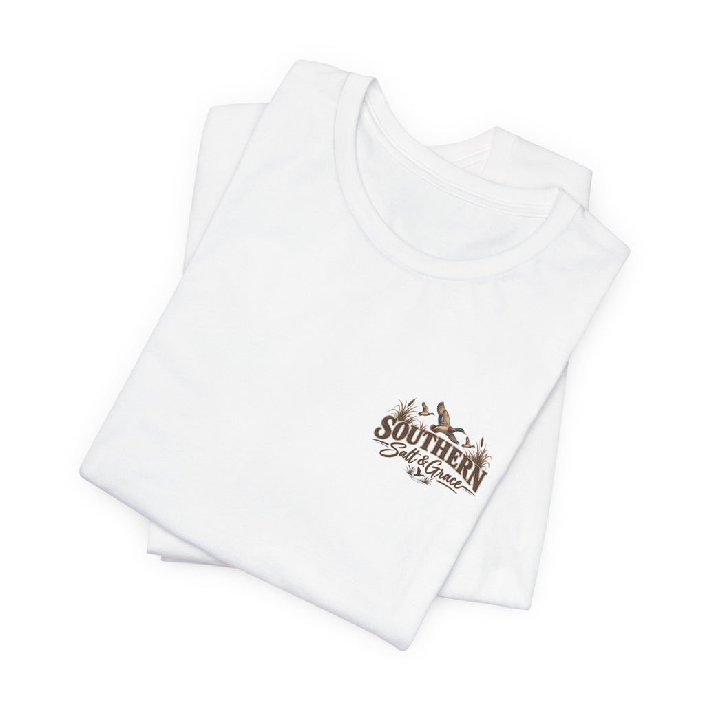 Marsh mornings yellow lab short sleeve