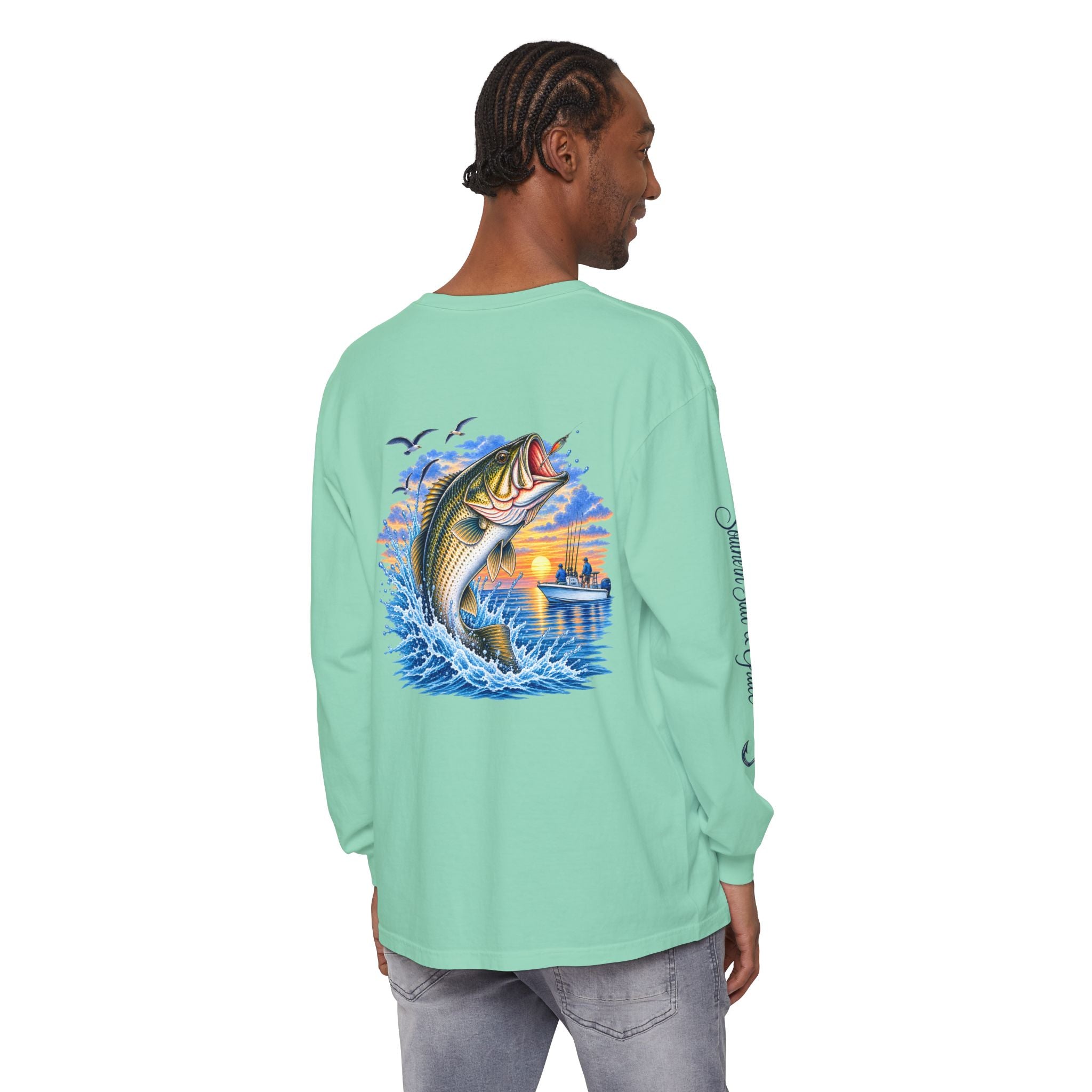 Copy of Southern Salt & Grace Fishing Long Sleeve Tee — Faith, Family, Fishing