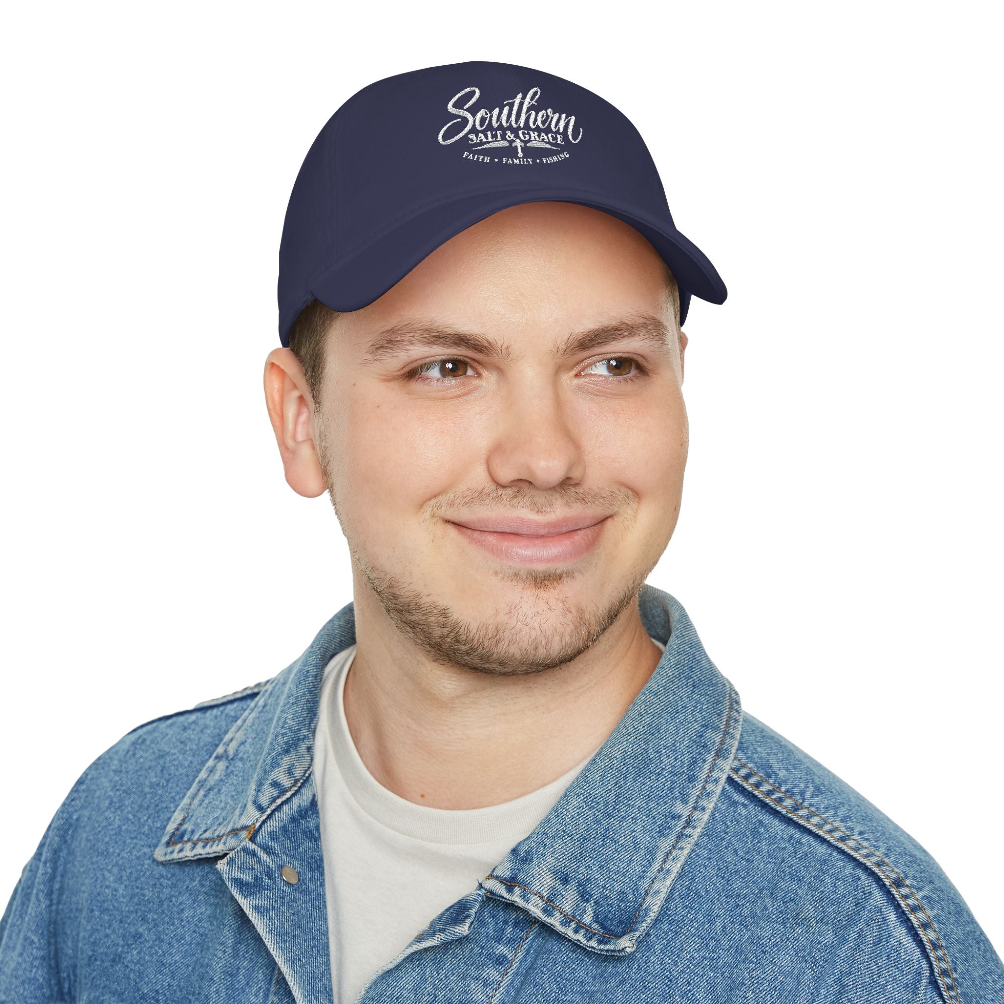 Southern Salt & Grace Low Profile Cap — Vintage Script Dad Hat