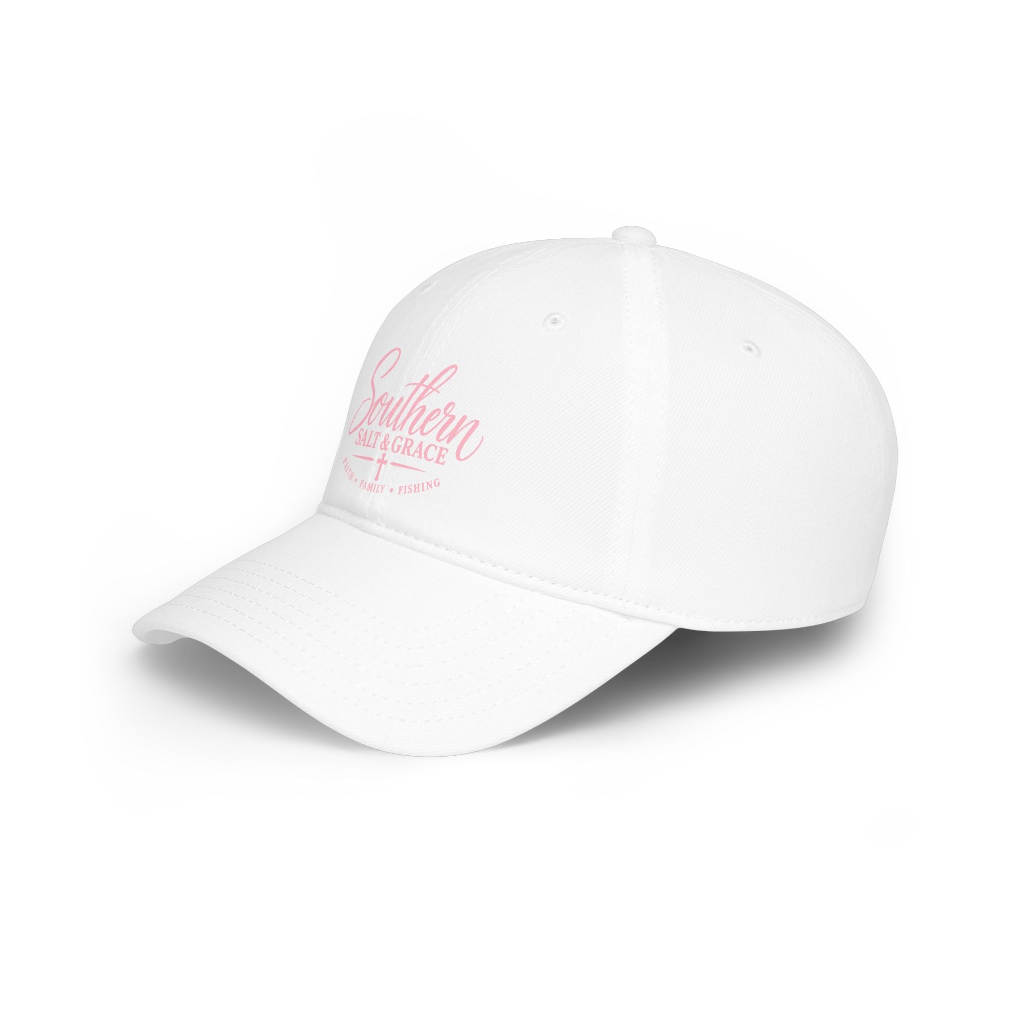 Southern Salt & Grace Cap — Low Profile Baseball Hat with Pink Script