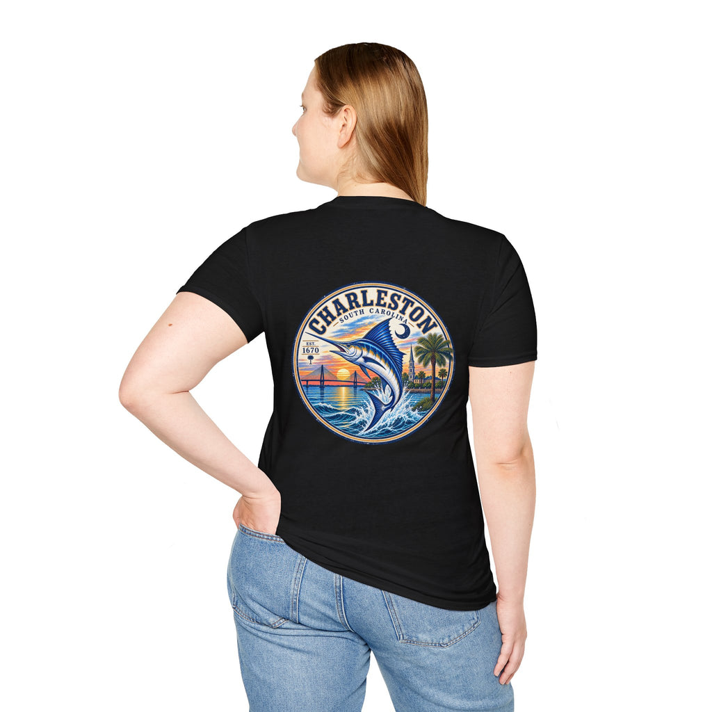 Marlin Coastal T-Shirt — Charleston Beach Vibes