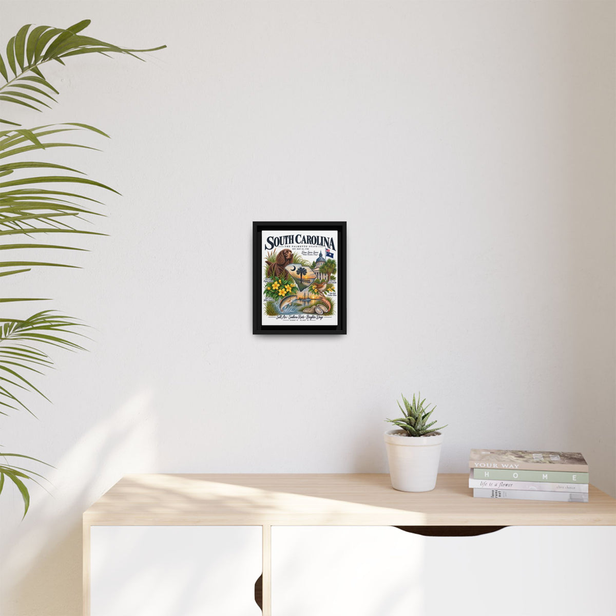 South Carolina Matte Canvas, Framed (Multi-color)