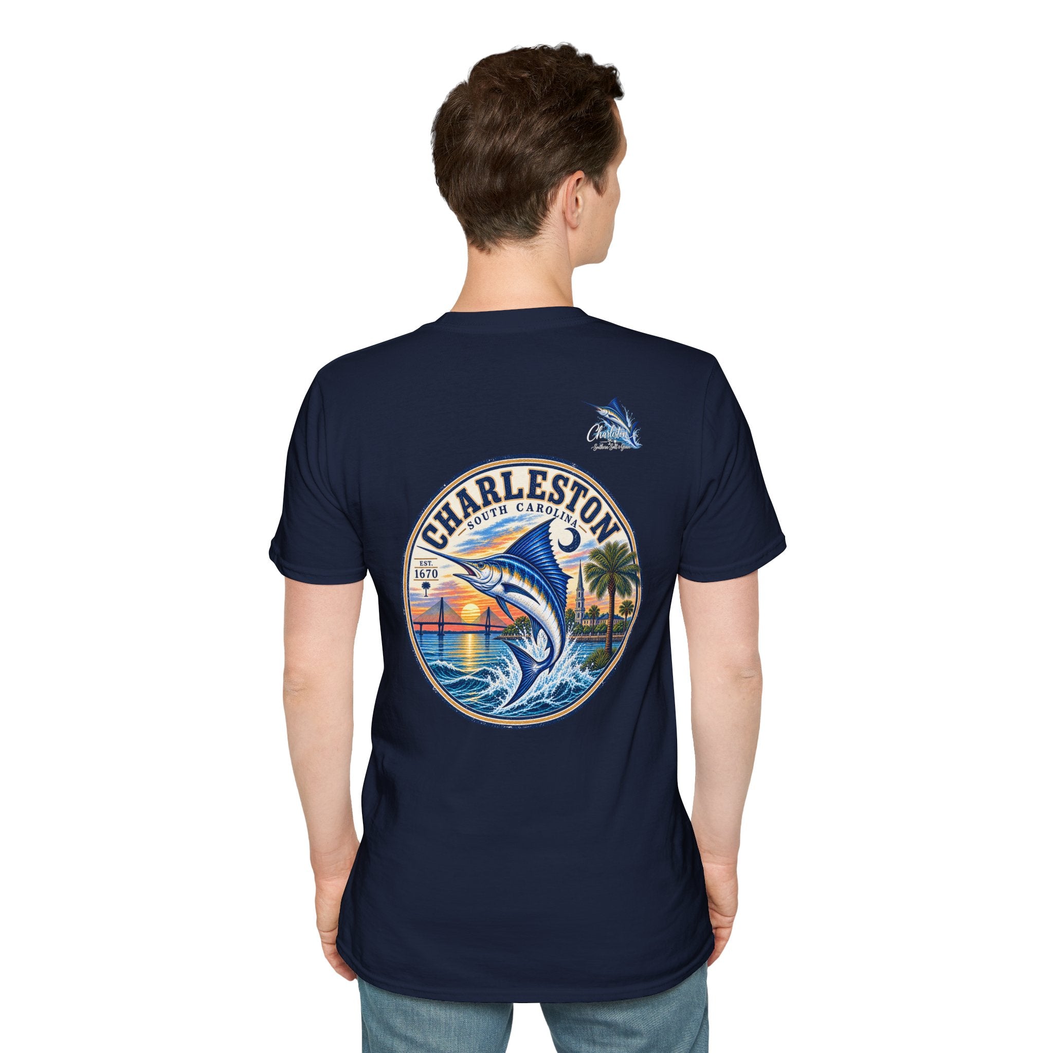Marlin Coastal T-Shirt — Charleston Beach Vibes