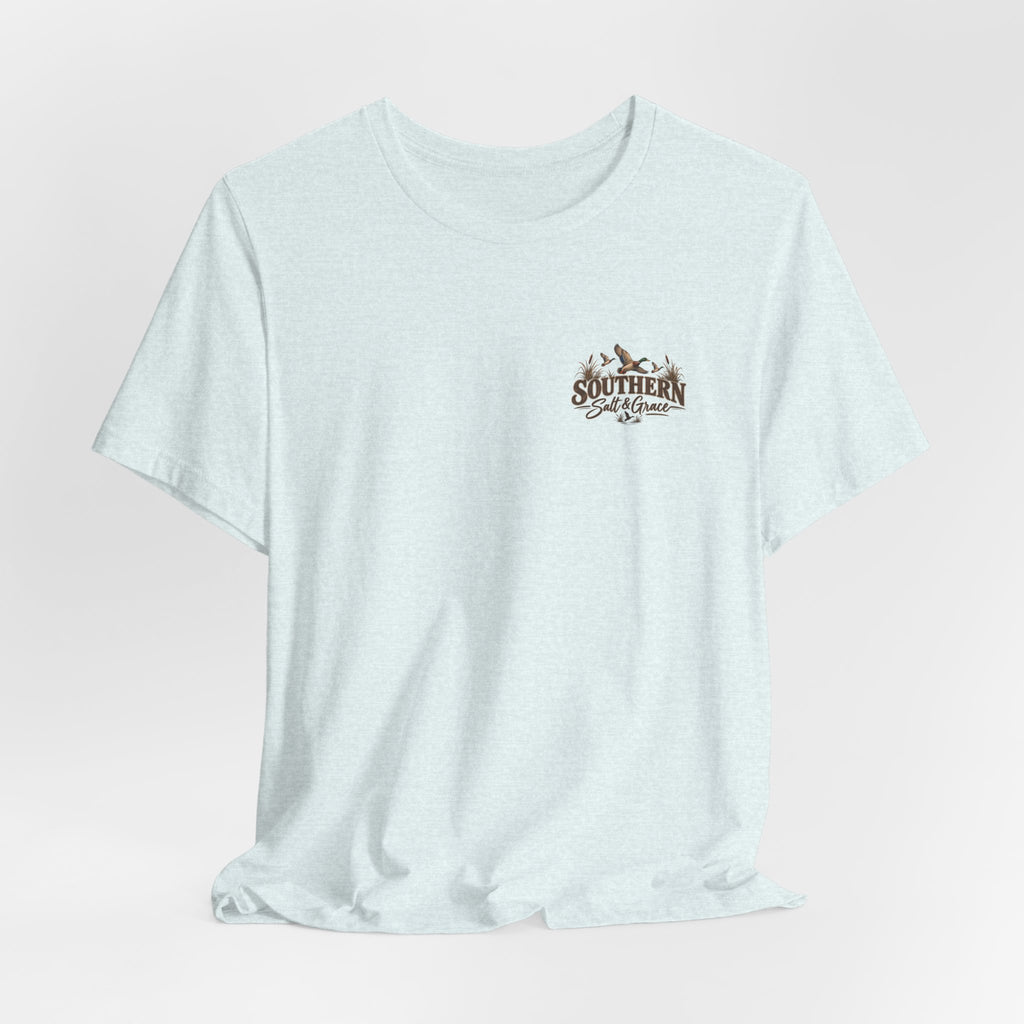 Marsh mornings yellow lab short sleeve