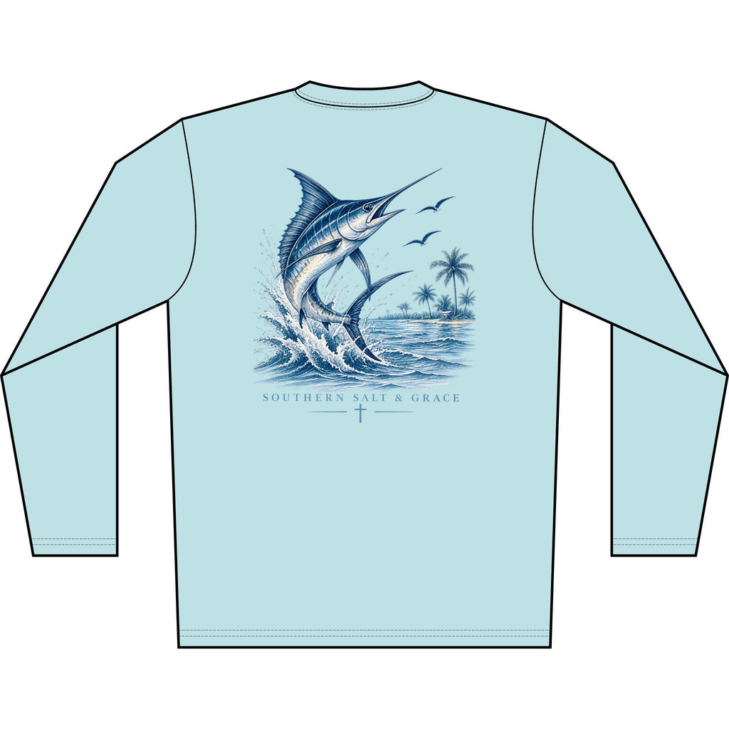 Marlin Dri- Fit Wave Long Sleeve Shirt
