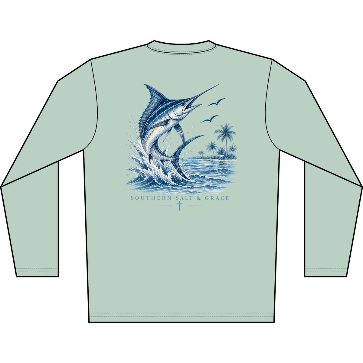 Marlin Dri- Fit Wave Long Sleeve Shirt