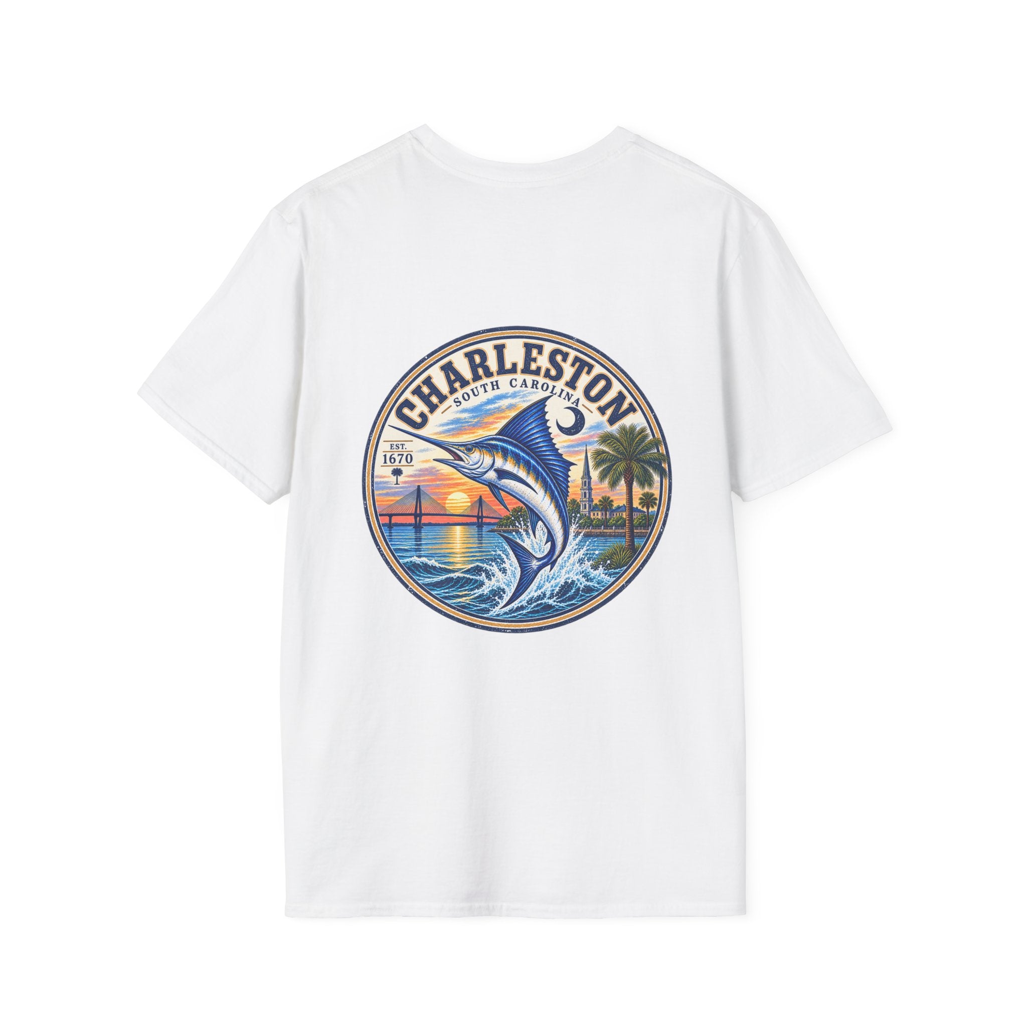 Marlin Coastal T-Shirt — Charleston Beach Vibes