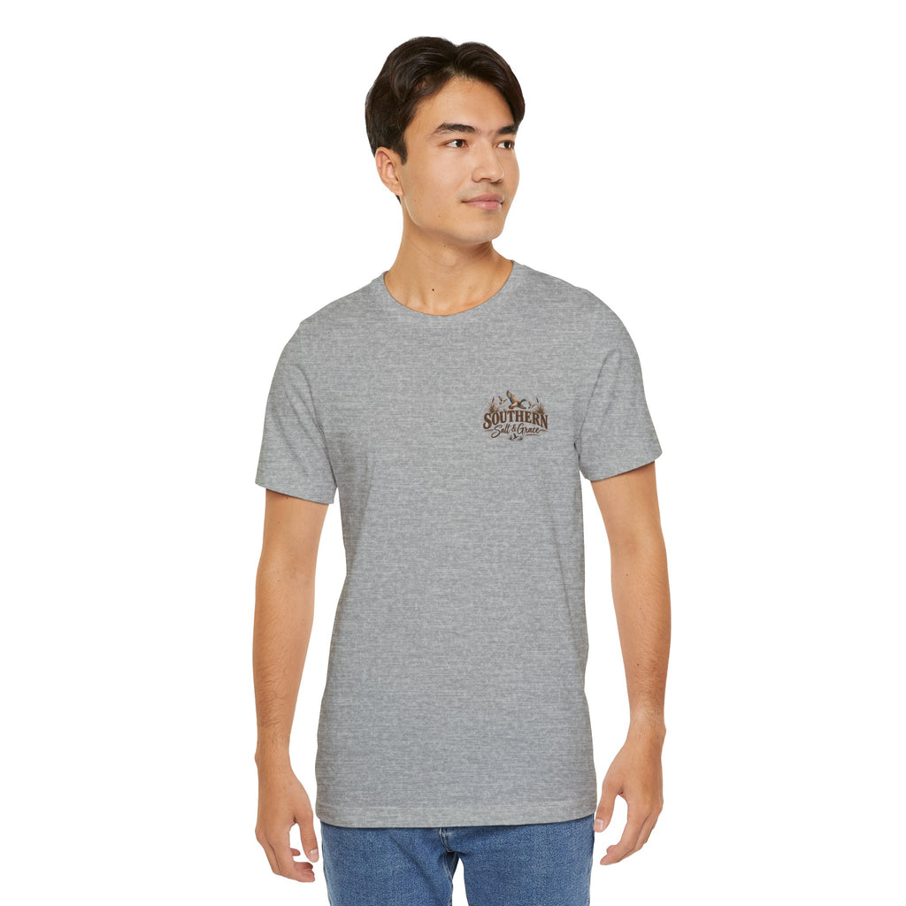 Marsh mornings yellow lab short sleeve