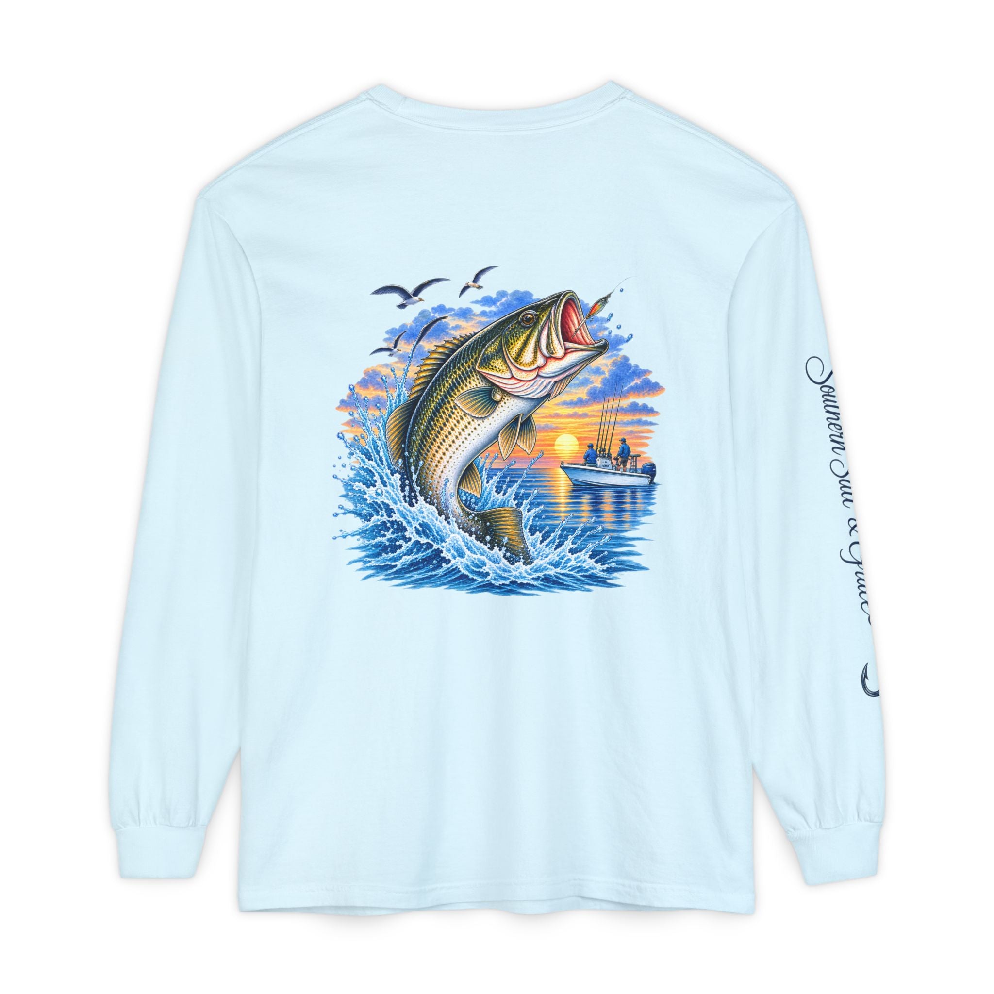 Copy of Southern Salt & Grace Fishing Long Sleeve Tee — Faith, Family, Fishing