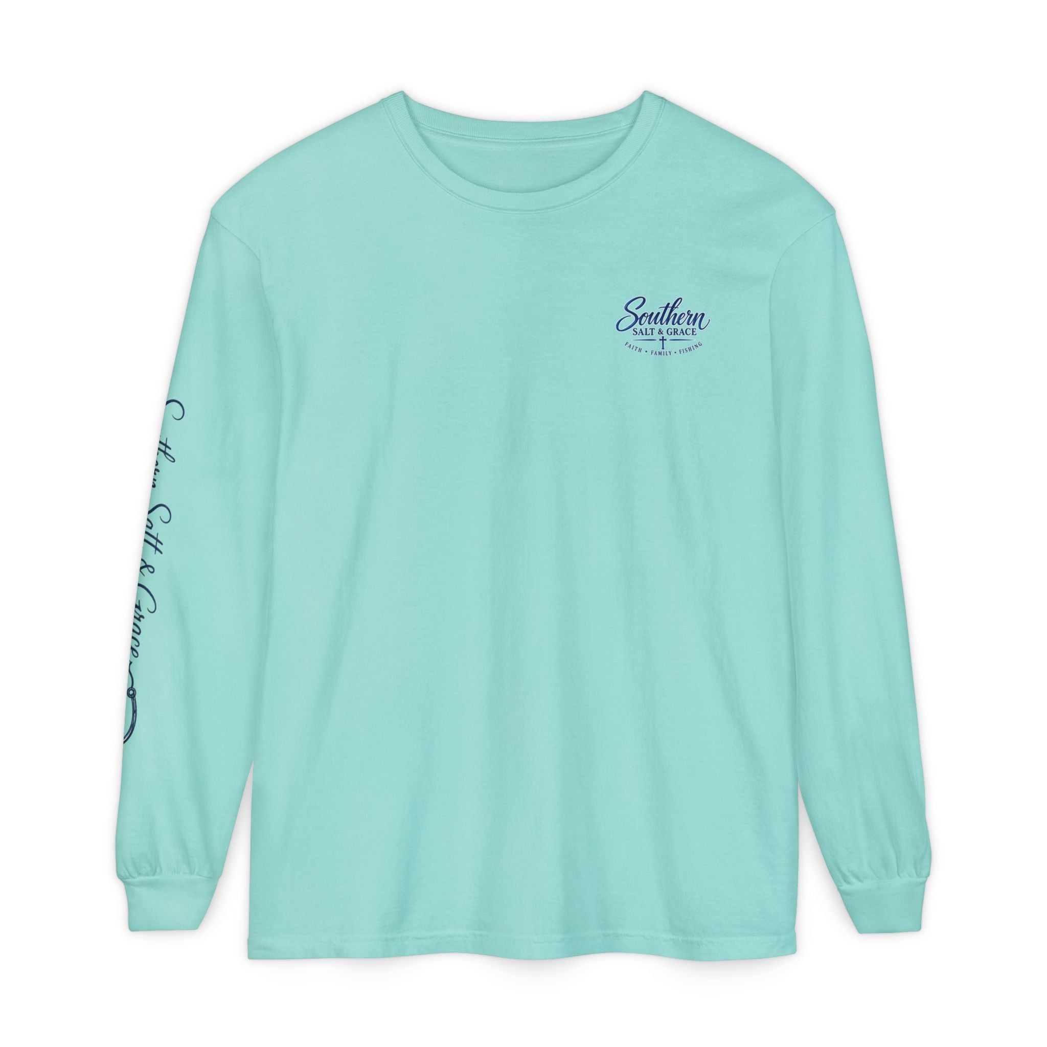 Copy of Southern Salt & Grace Fishing Long Sleeve Tee — Faith, Family, Fishing