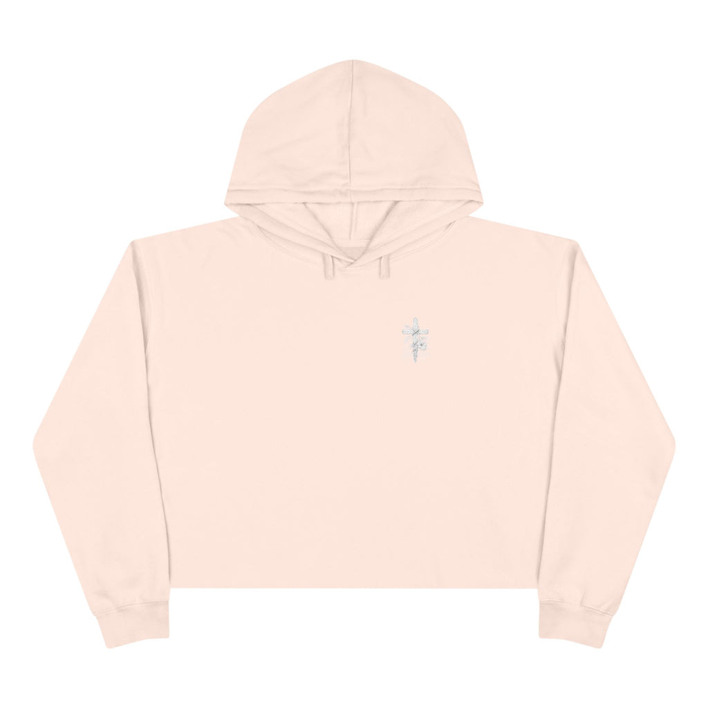 Southern Salt & Grace Cropped Hoodie – Faith Cross Graphic