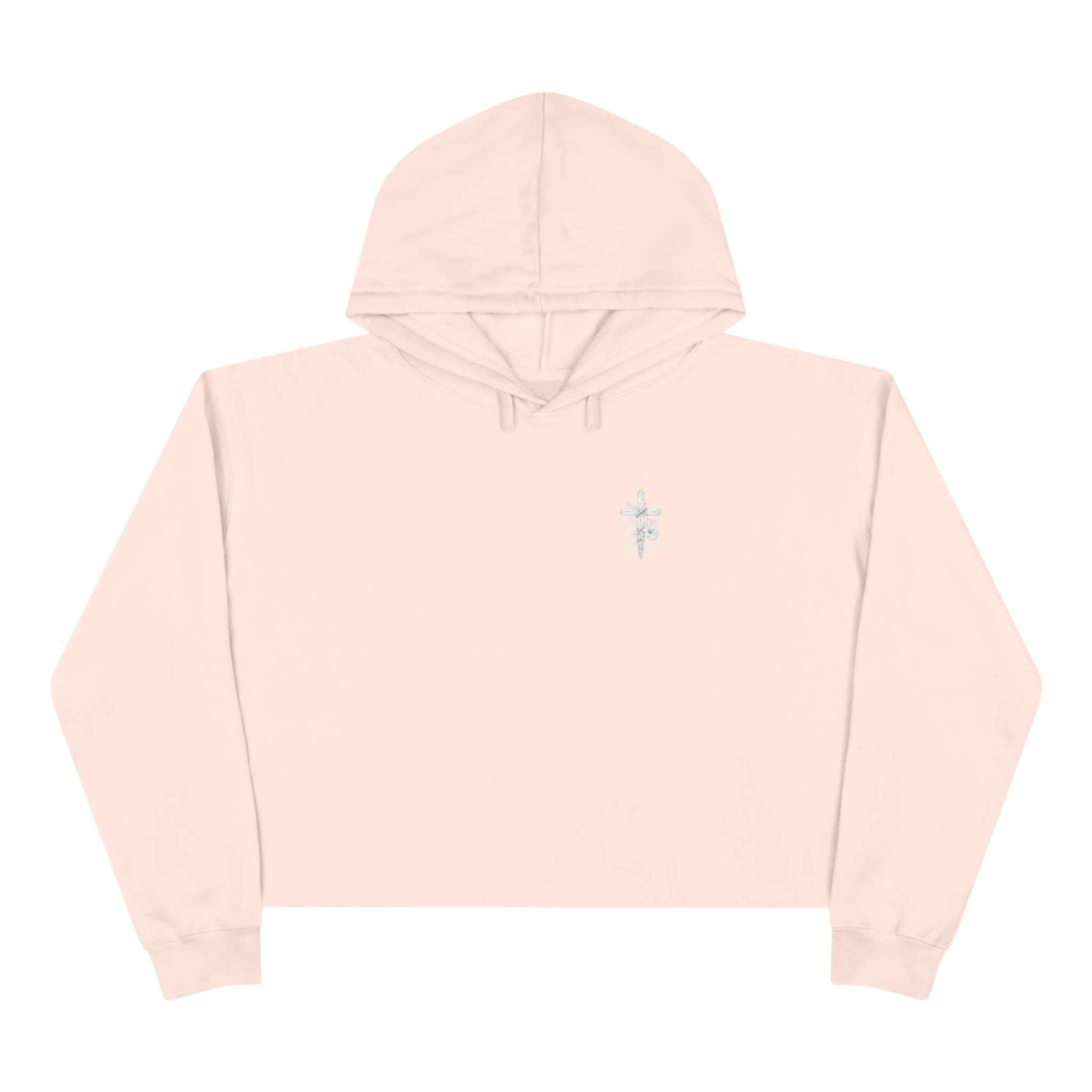 Southern Salt & Grace Cropped Hoodie – Faith Cross Graphic