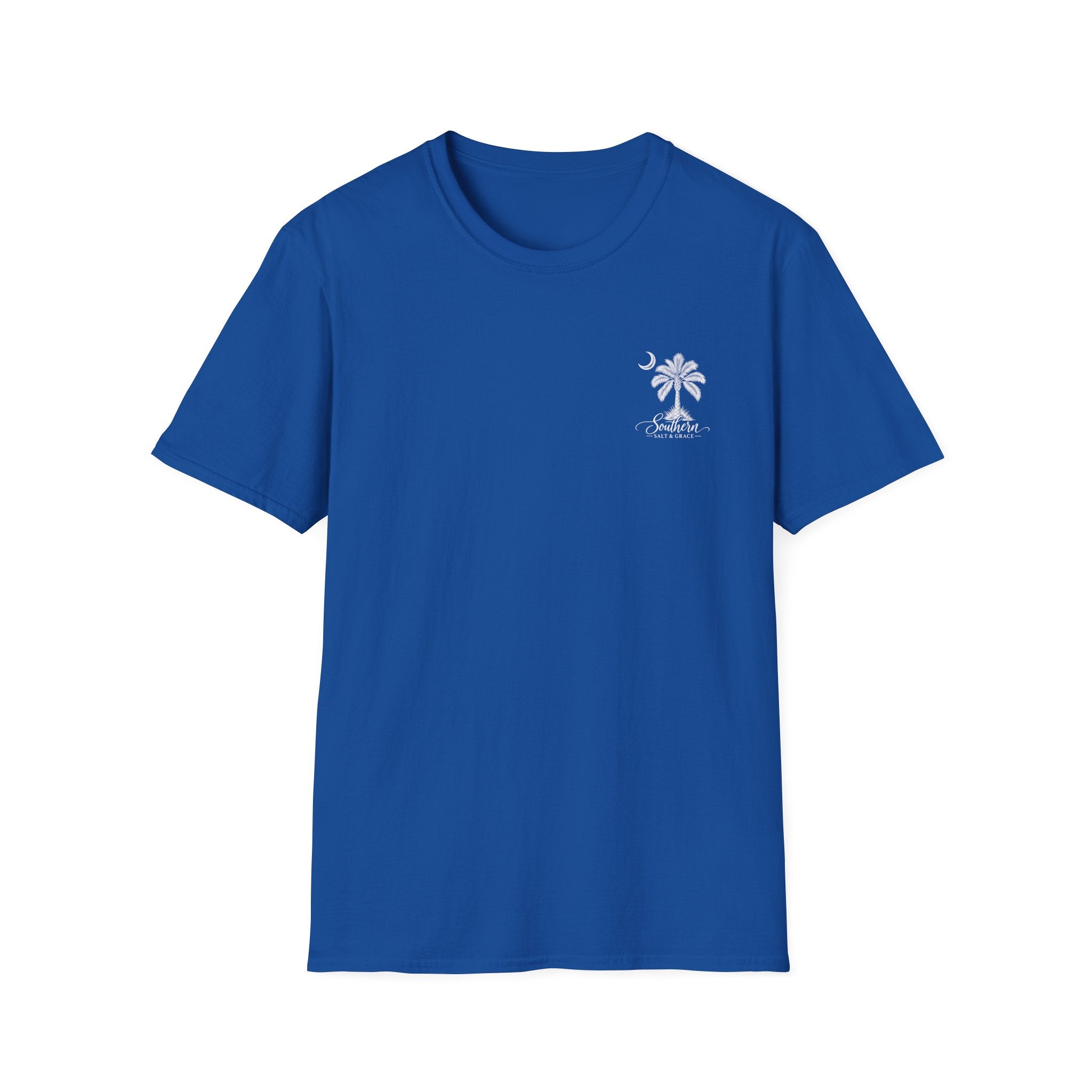 Moon & Palmetto Pocket Tee — South Carolina Palm Tree T-Shirt