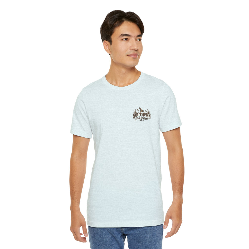 Marsh mornings yellow lab short sleeve