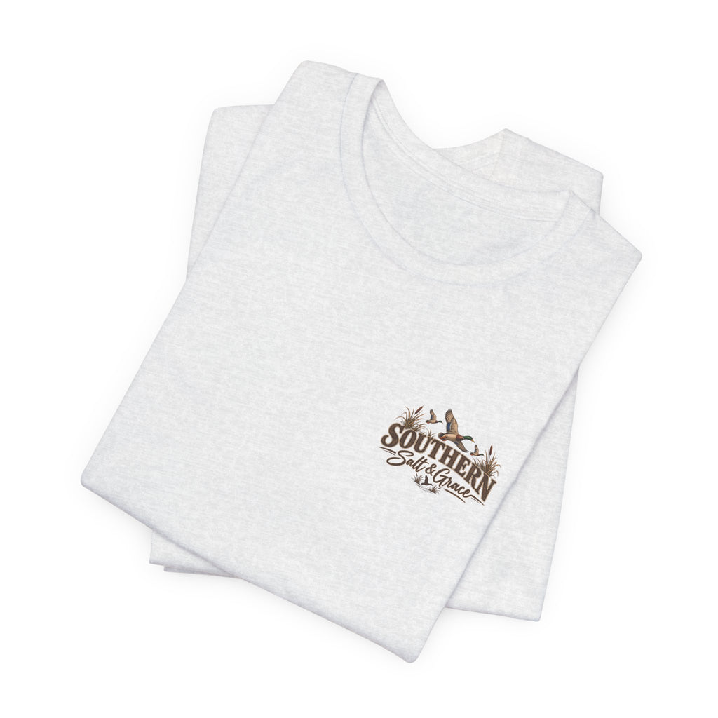 Marsh mornings yellow lab short sleeve