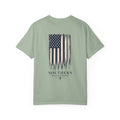 T-Shirt — 'Southern Salt & Grace' Distressed Flag Chest & Back Print