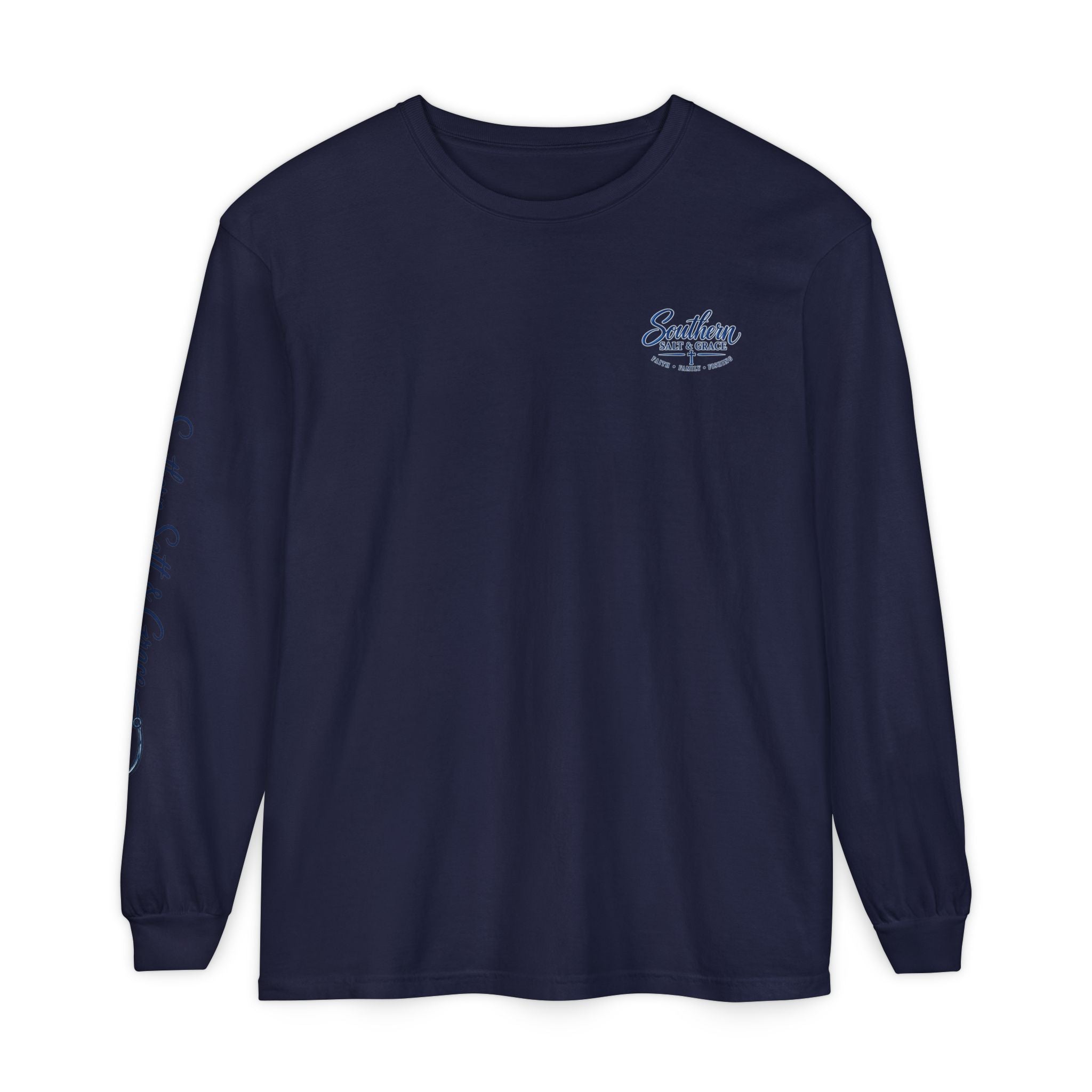 Copy of Southern Salt & Grace Fishing Long Sleeve Tee — Faith, Family, Fishing
