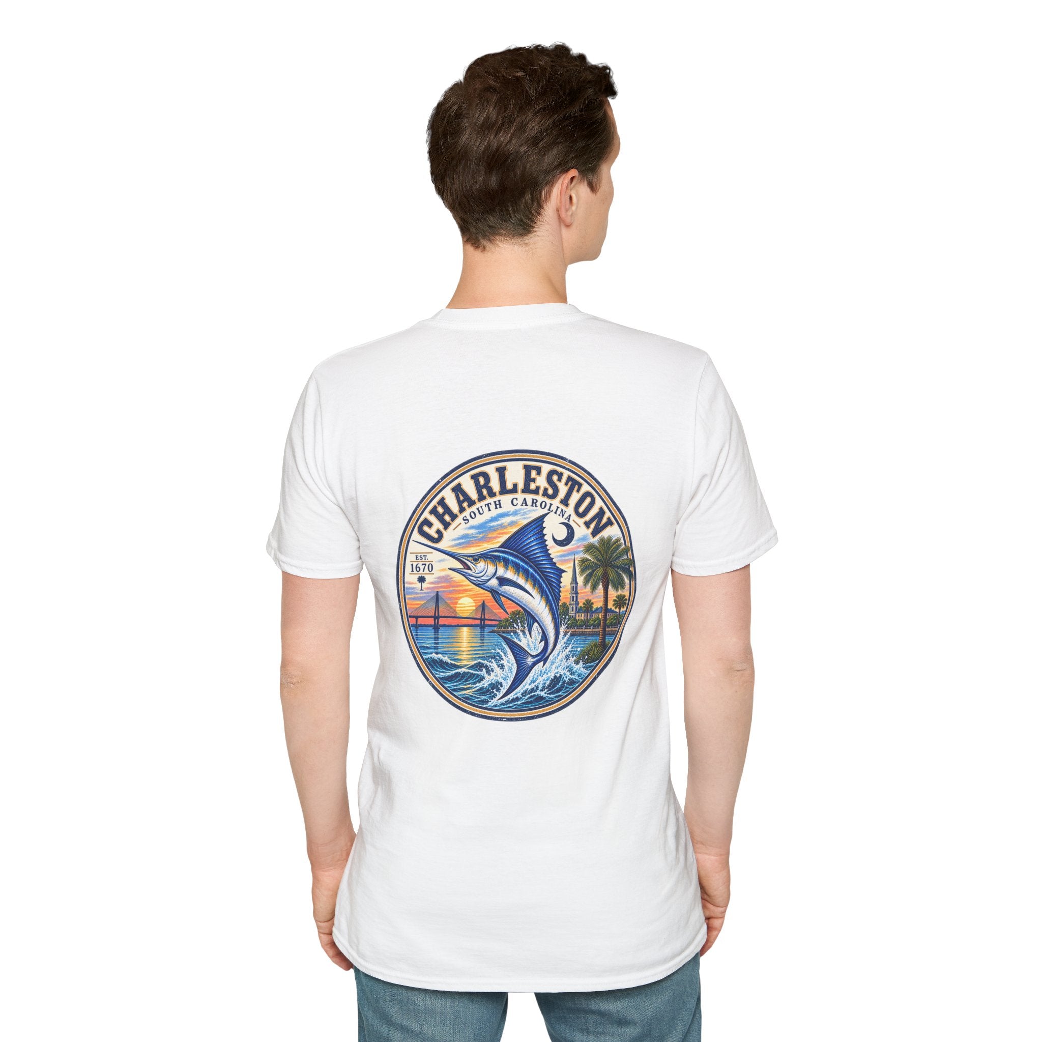 Marlin Coastal T-Shirt — Charleston Beach Vibes