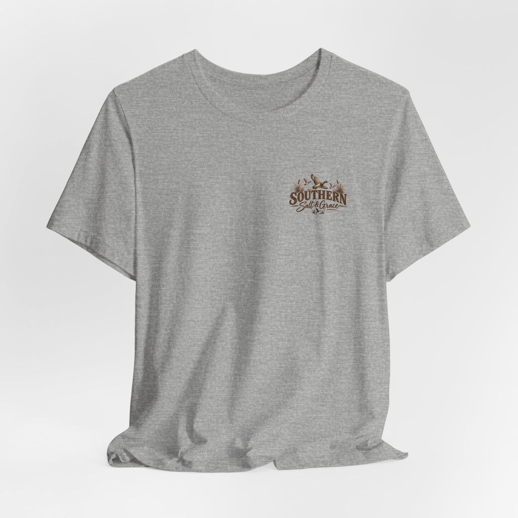 Marsh mornings yellow lab short sleeve