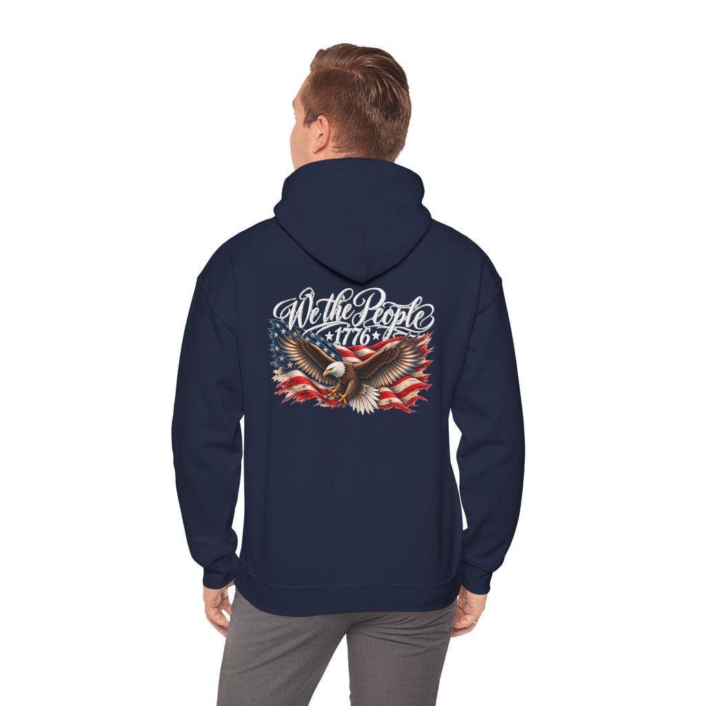 We The People 1776 Eagle Hoodie — Patriotic American Flag Hoodie