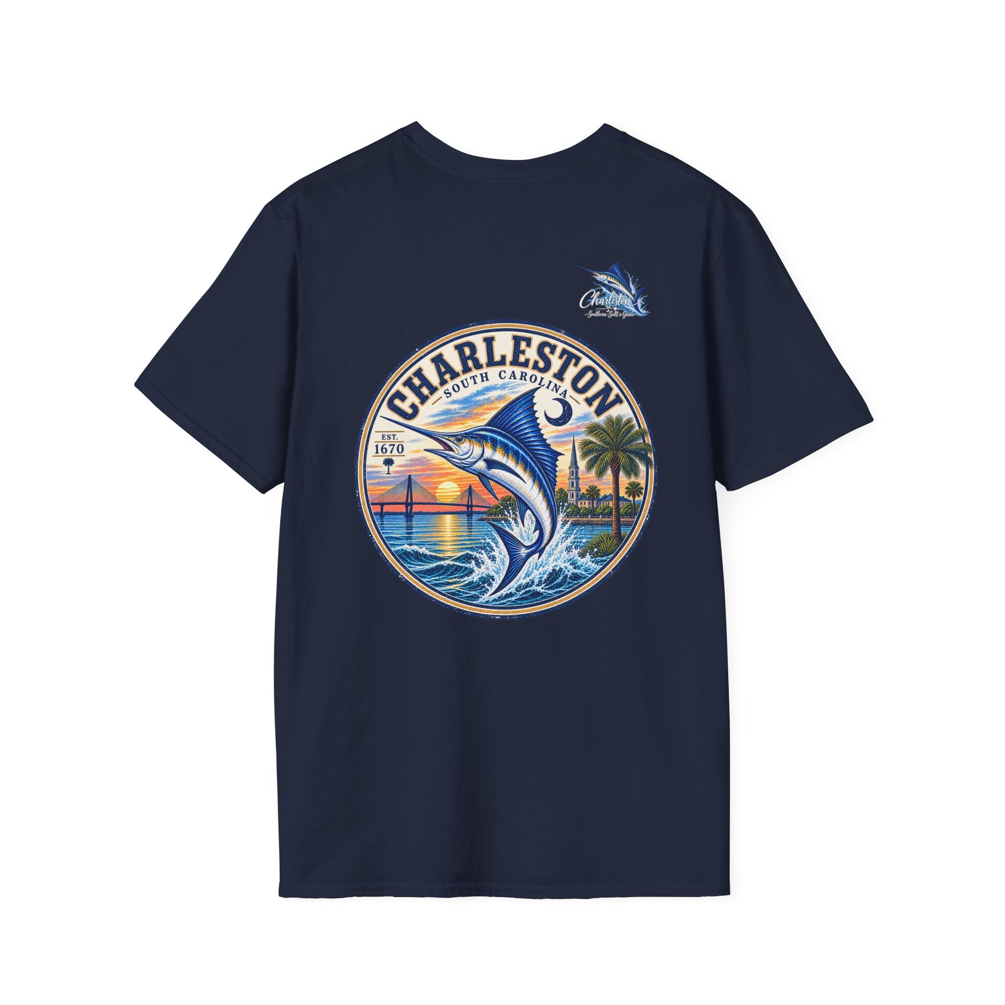 Marlin Coastal T-Shirt — Charleston Beach Vibes