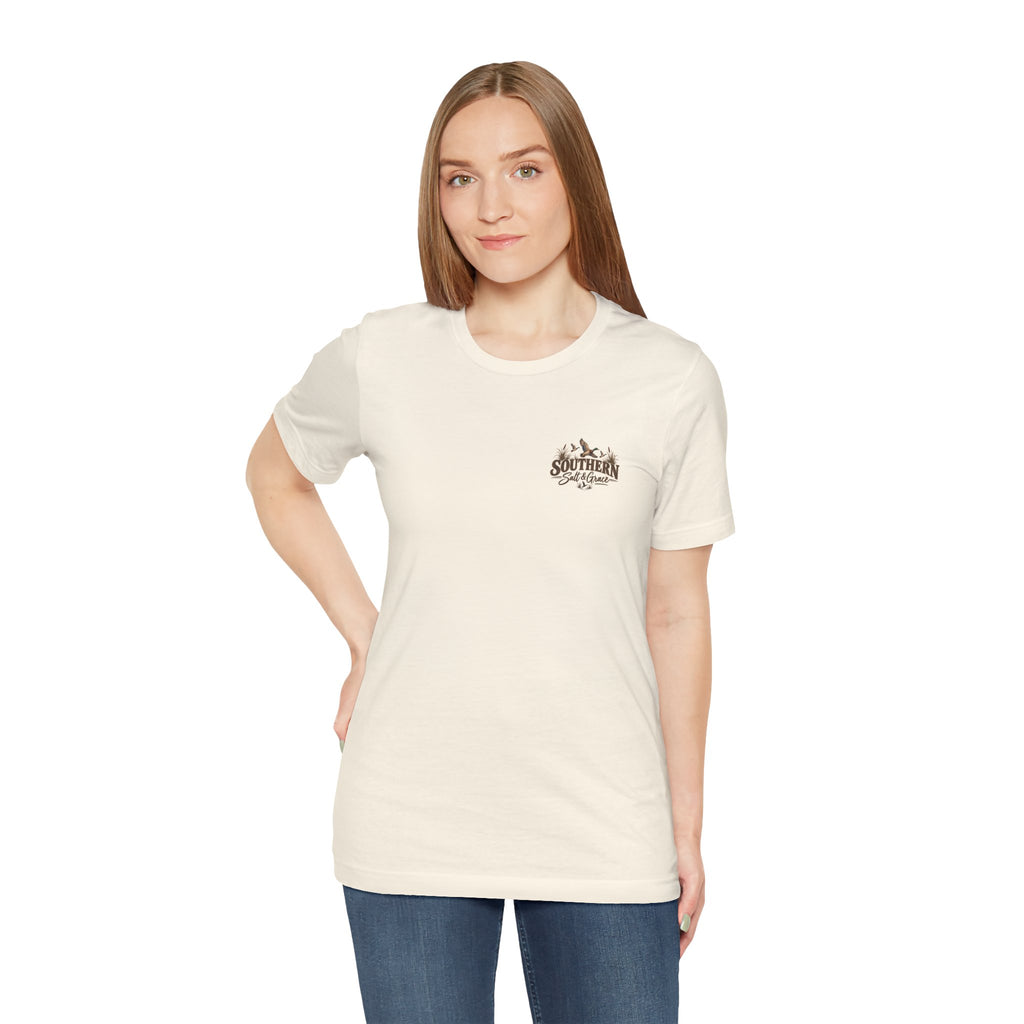 Marsh mornings yellow lab short sleeve