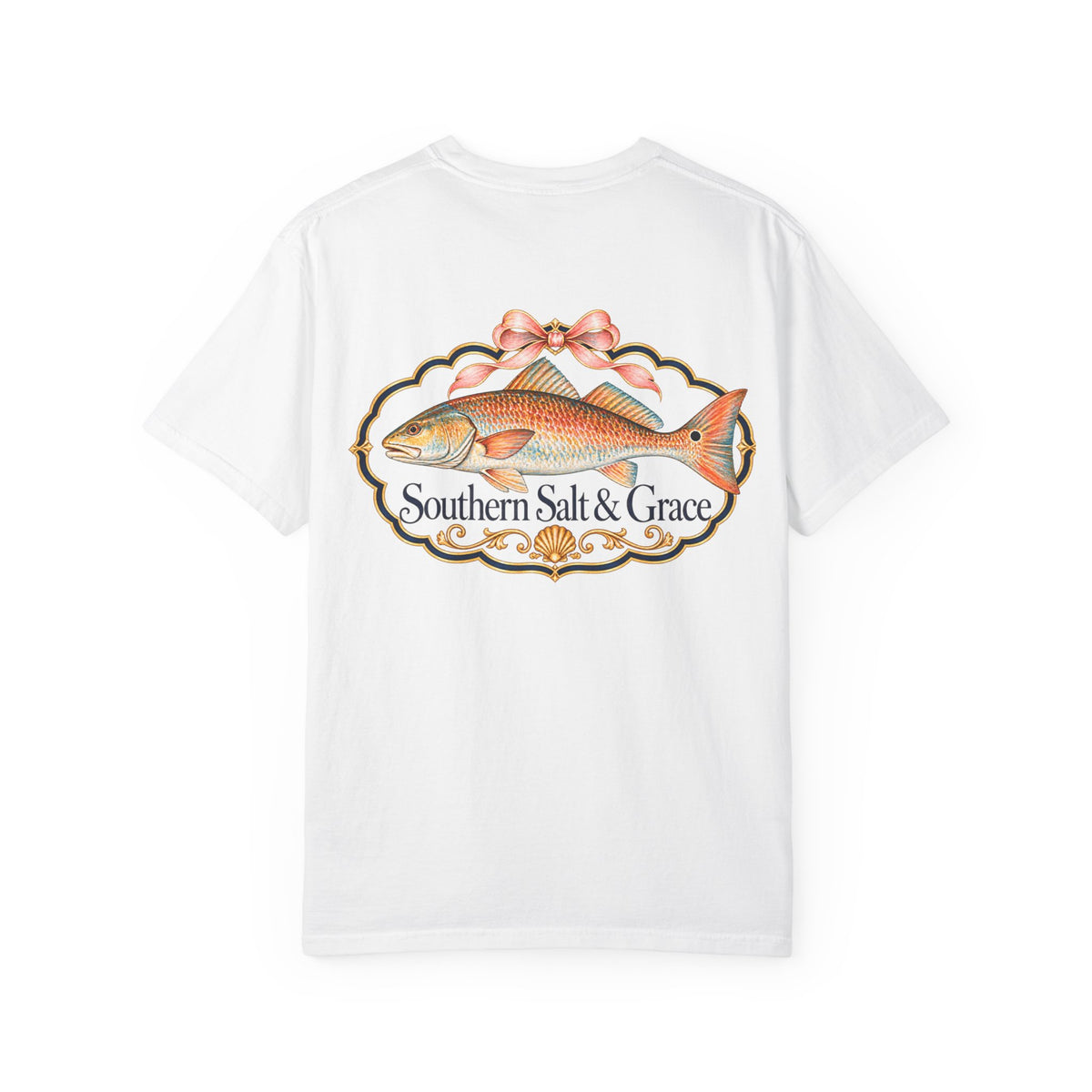 Southern Salt & Grace T-Shirt — Coastal Redfish Graphic Tee