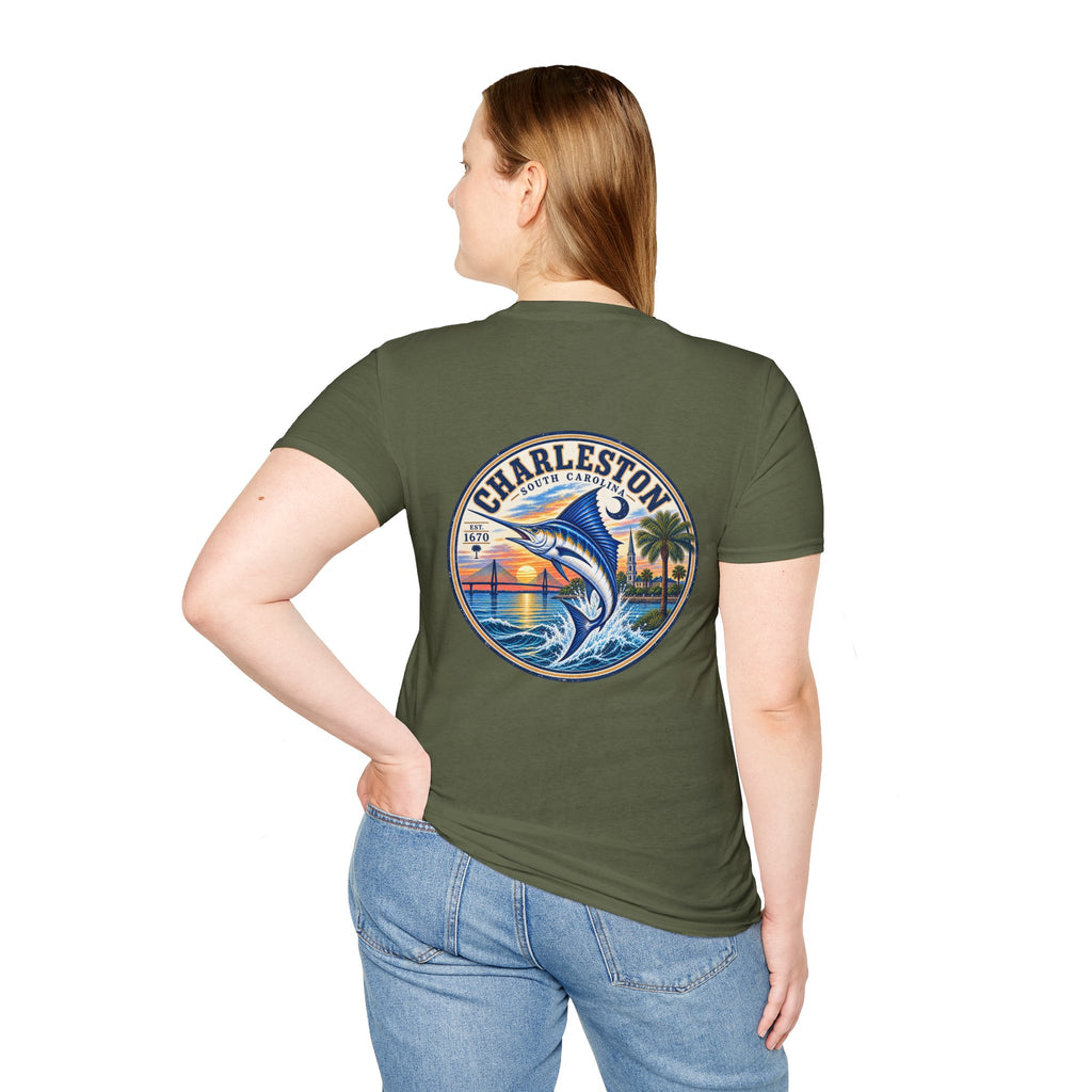 Marlin Coastal T-Shirt — Charleston Beach Vibes