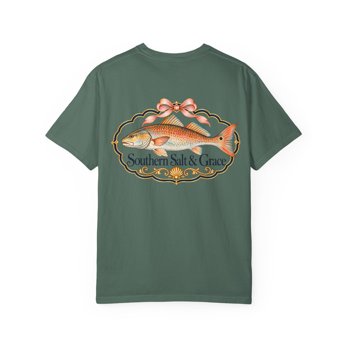 Southern Salt & Grace T-Shirt — Coastal Redfish Graphic Tee
