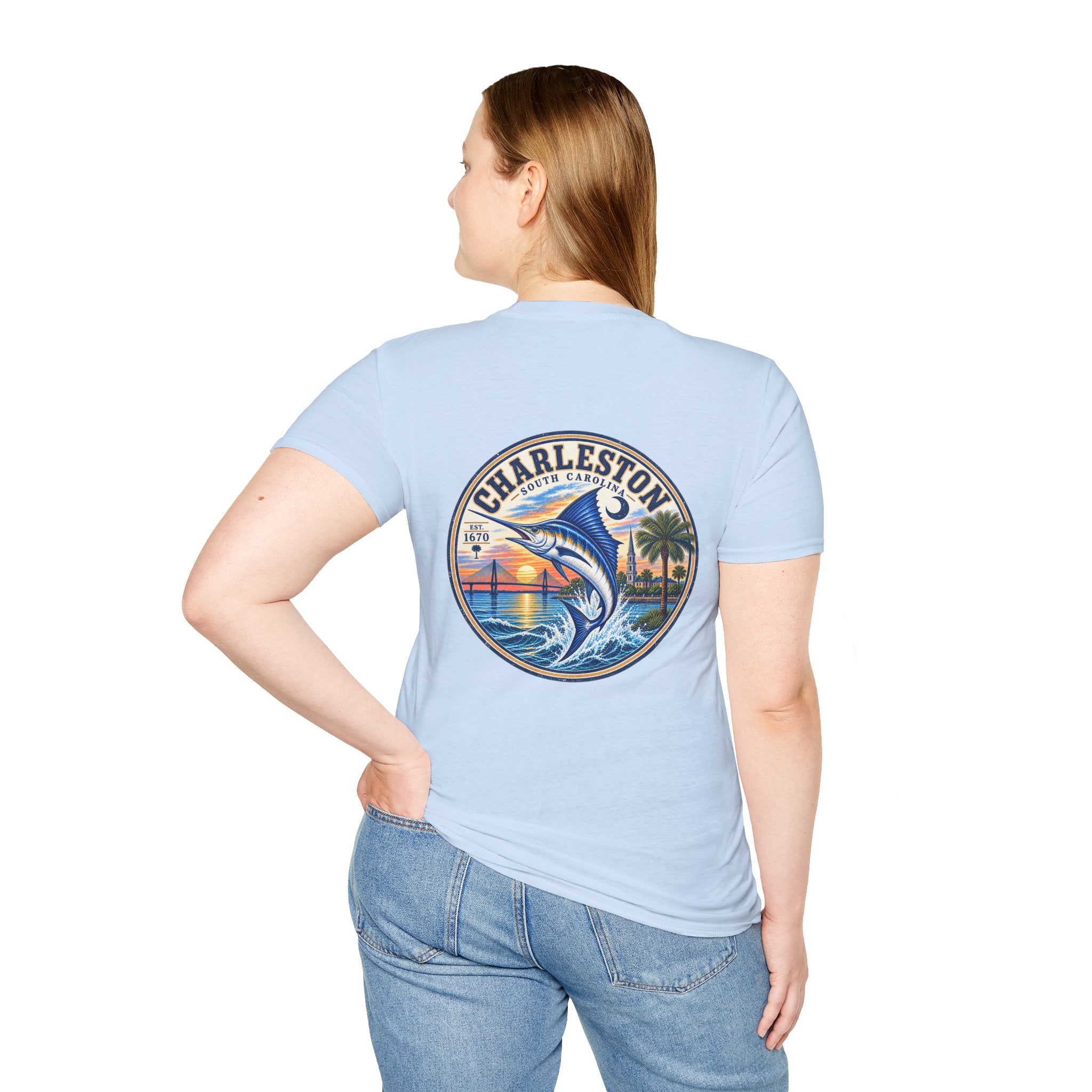 Marlin Coastal T-Shirt — Charleston Beach Vibes
