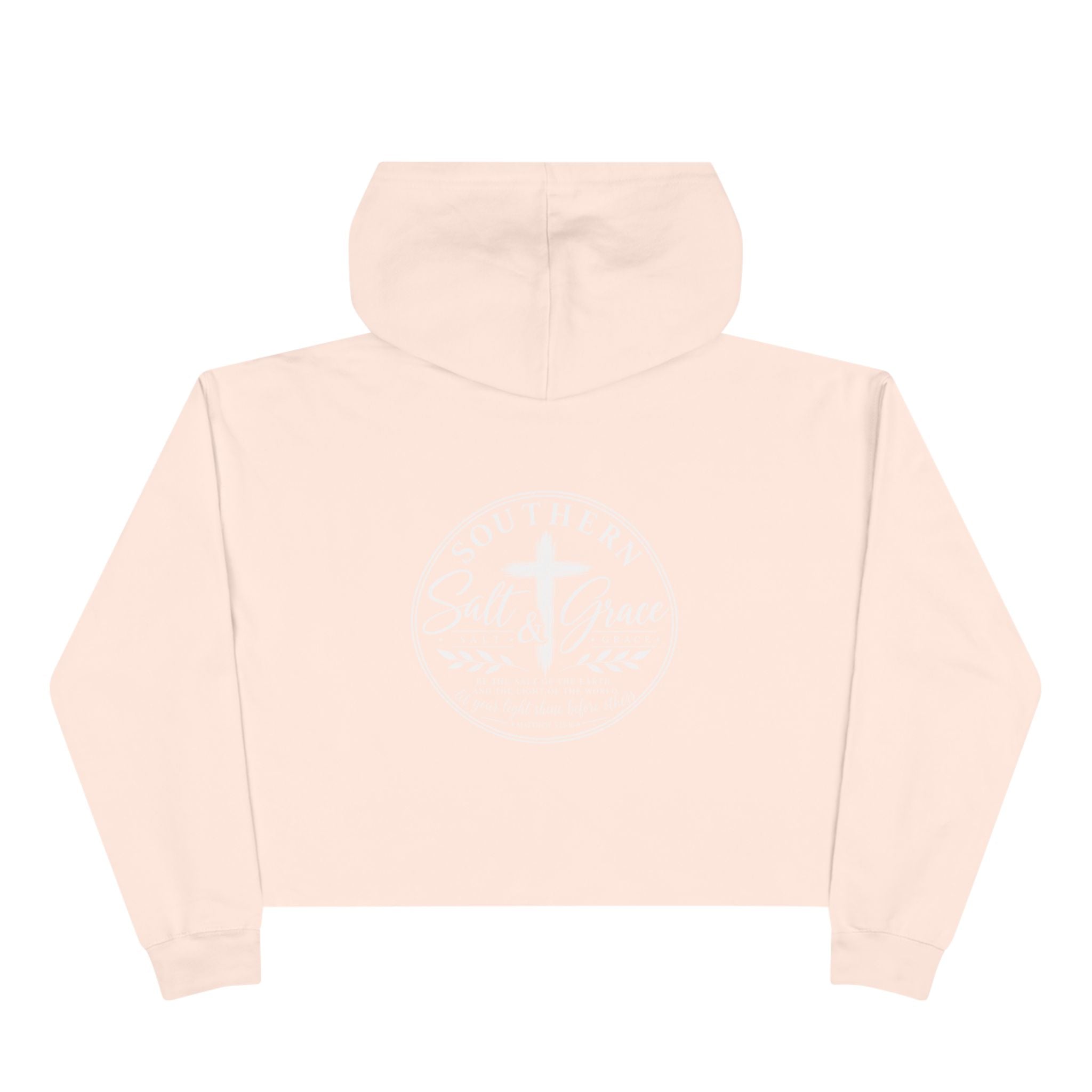 Southern Salt & Grace Cropped Hoodie – Faith Cross Graphic