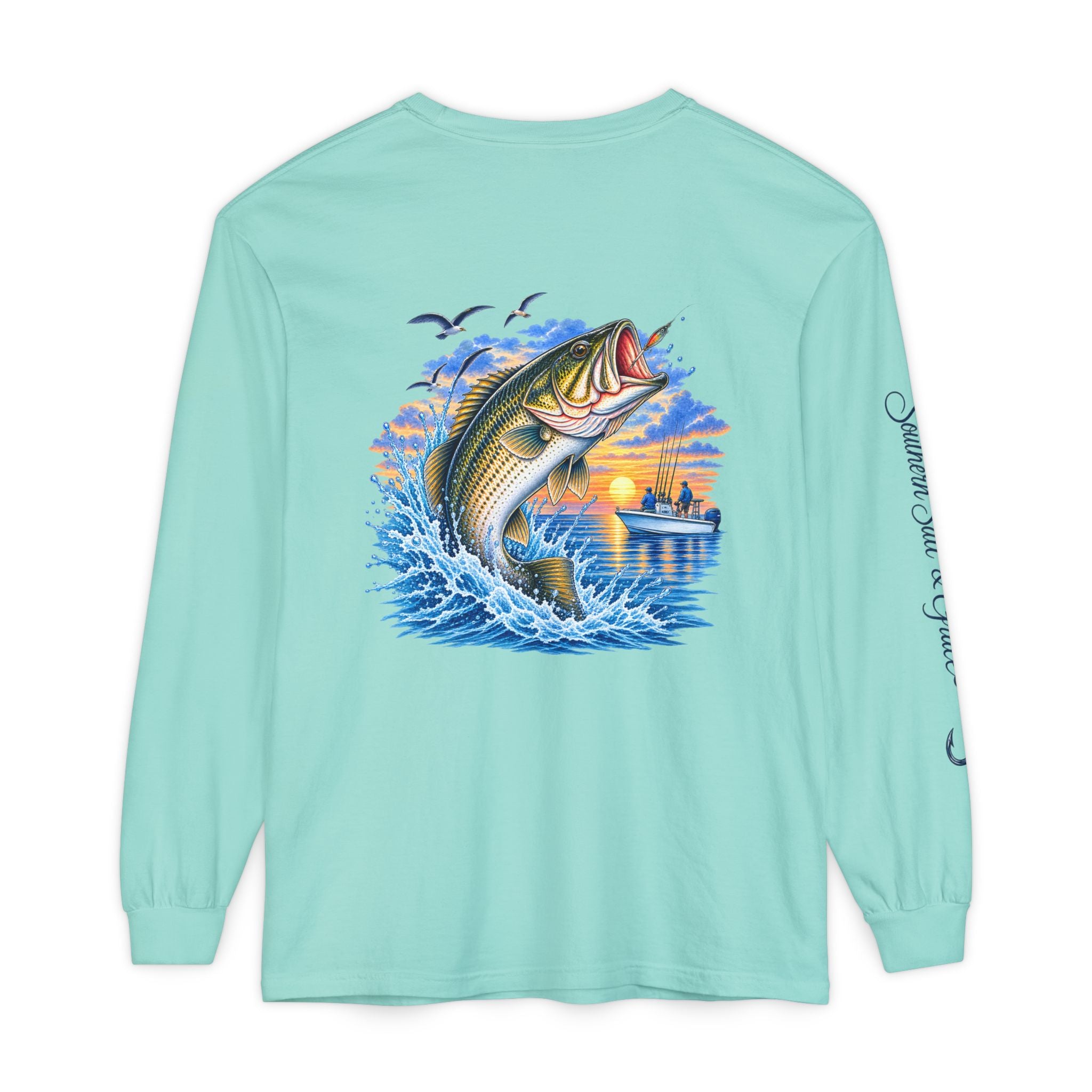 Copy of Southern Salt & Grace Fishing Long Sleeve Tee — Faith, Family, Fishing