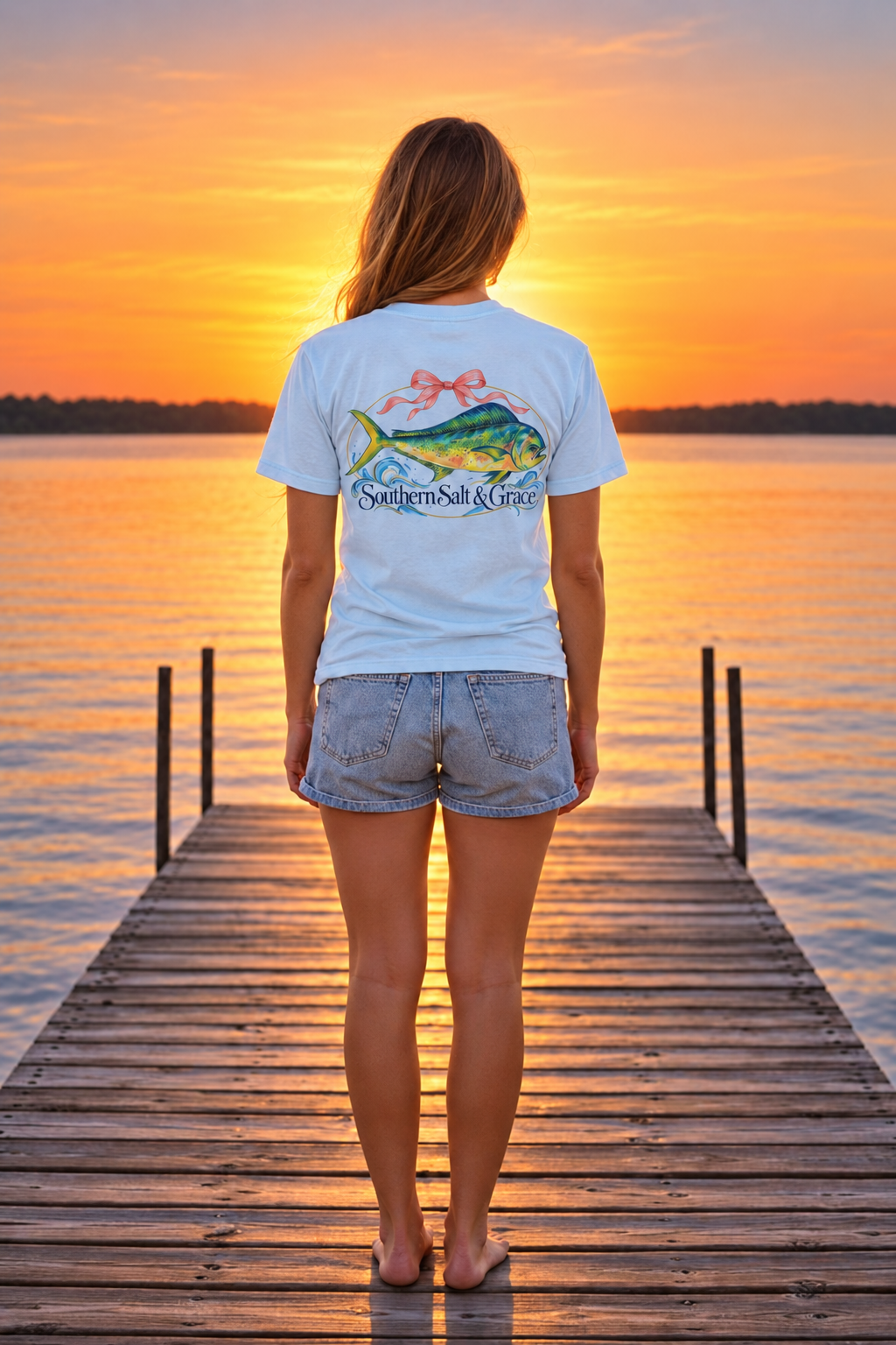 Mahi Mahi Gift Tee — "Southern Salt & Grace" Graphic T-Shirt