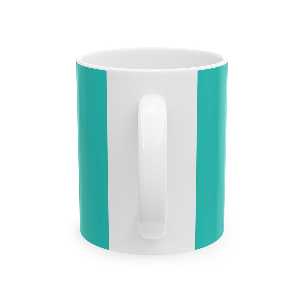 Southern in My Heart Beach Mug — Tropical Palm, Flip-Flops & Sunset Ceramic Coffee Cup (11oz/15oz)