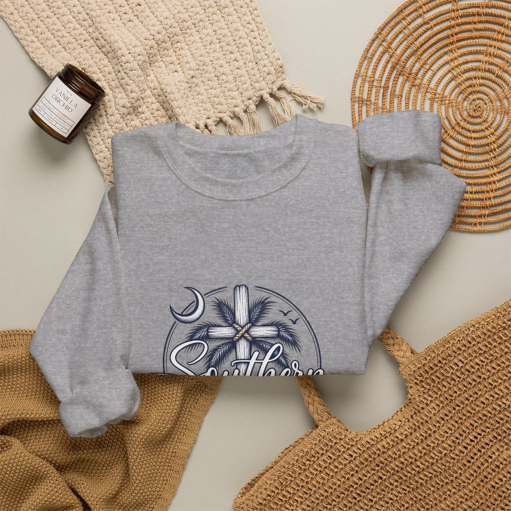 Southern Salt & Breeze Crewneck Sweatshirt — Coastal Palm Beach Vibes