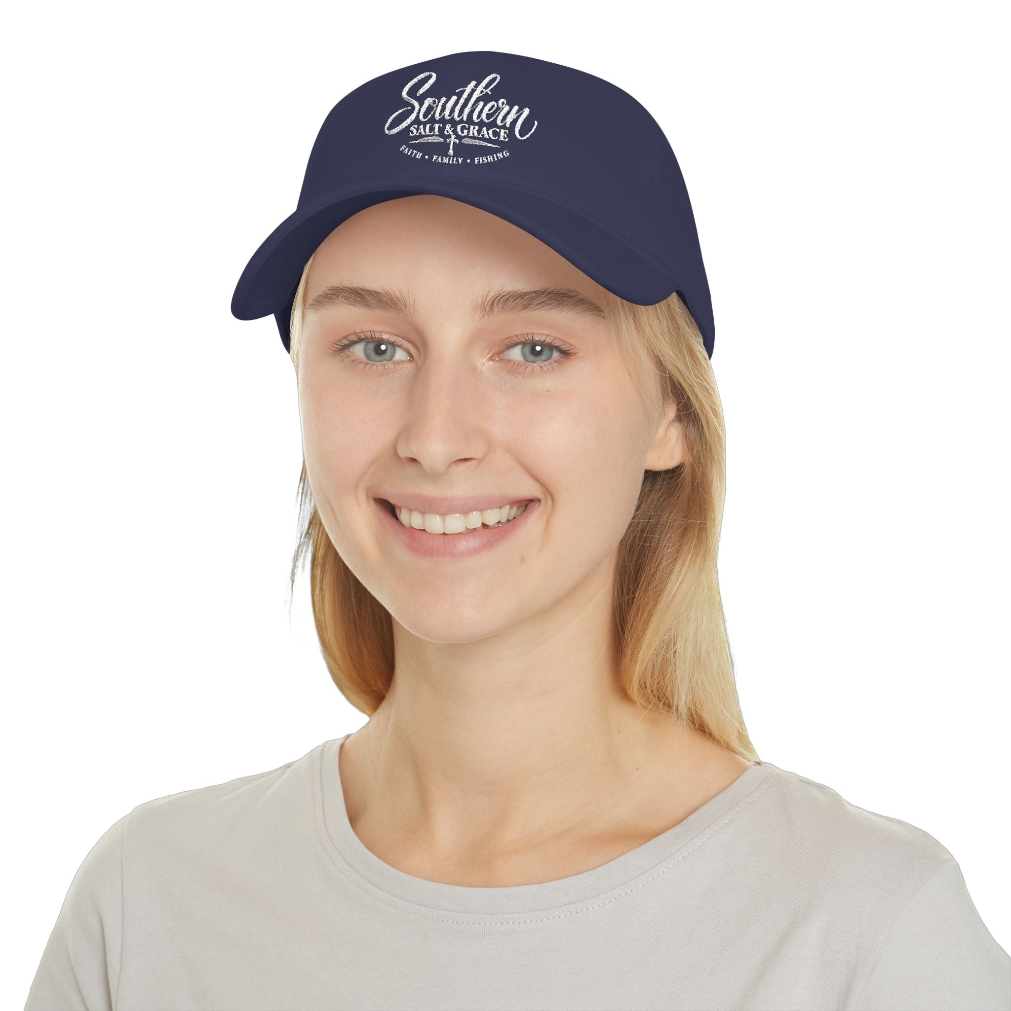 Southern Salt & Grace Low Profile Cap — Vintage Script Dad Hat