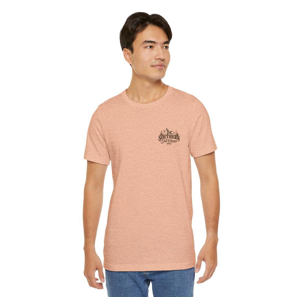 Marsh mornings yellow lab short sleeve