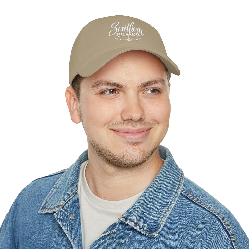 Southern Salt & Grace Low Profile Cap — Vintage Script Dad Hat