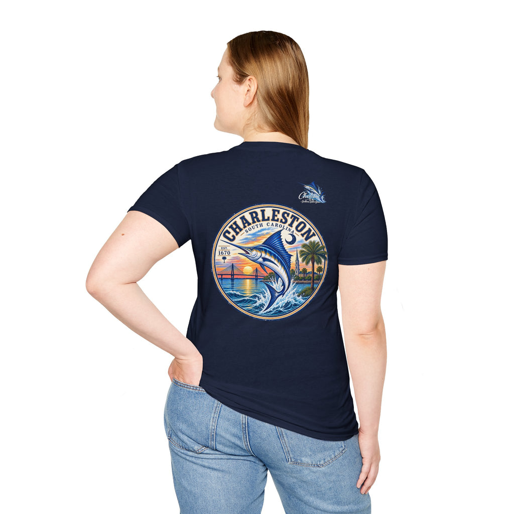 Marlin Coastal T-Shirt — Charleston Beach Vibes