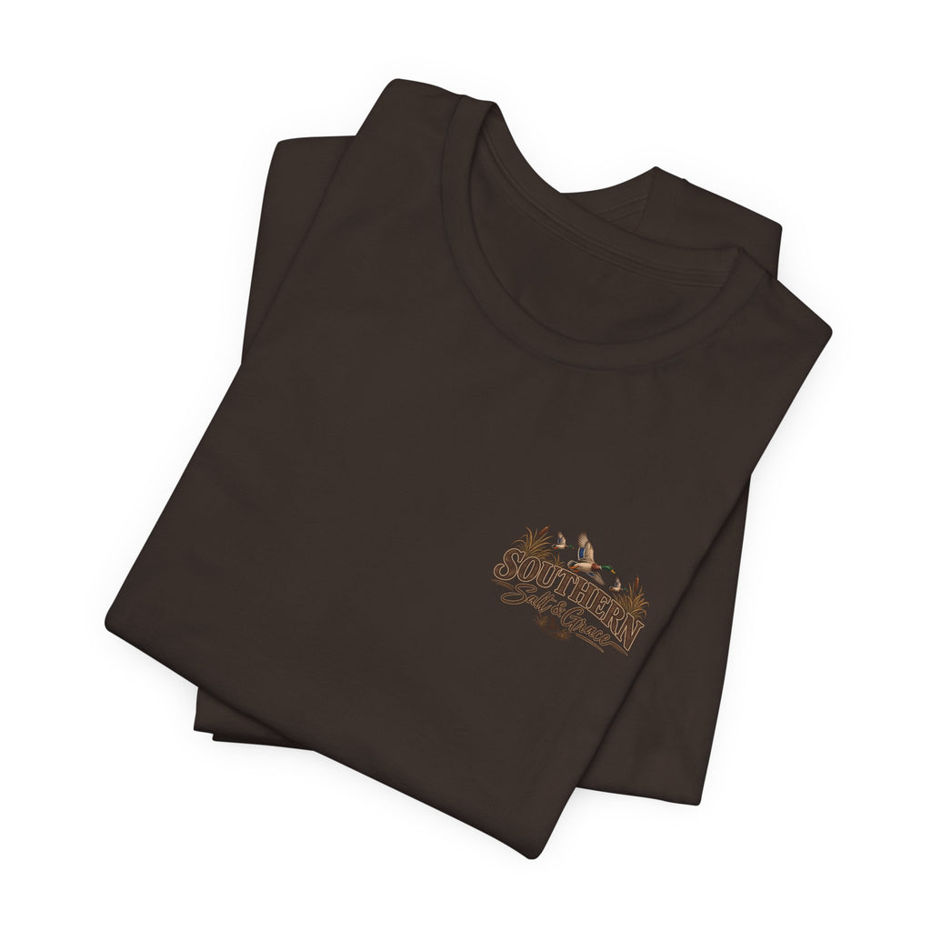 Marsh mornings yellow lab short sleeve