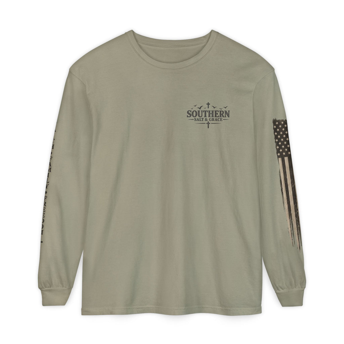 Southern Salt & Grace Flag Long Sleeve Tee